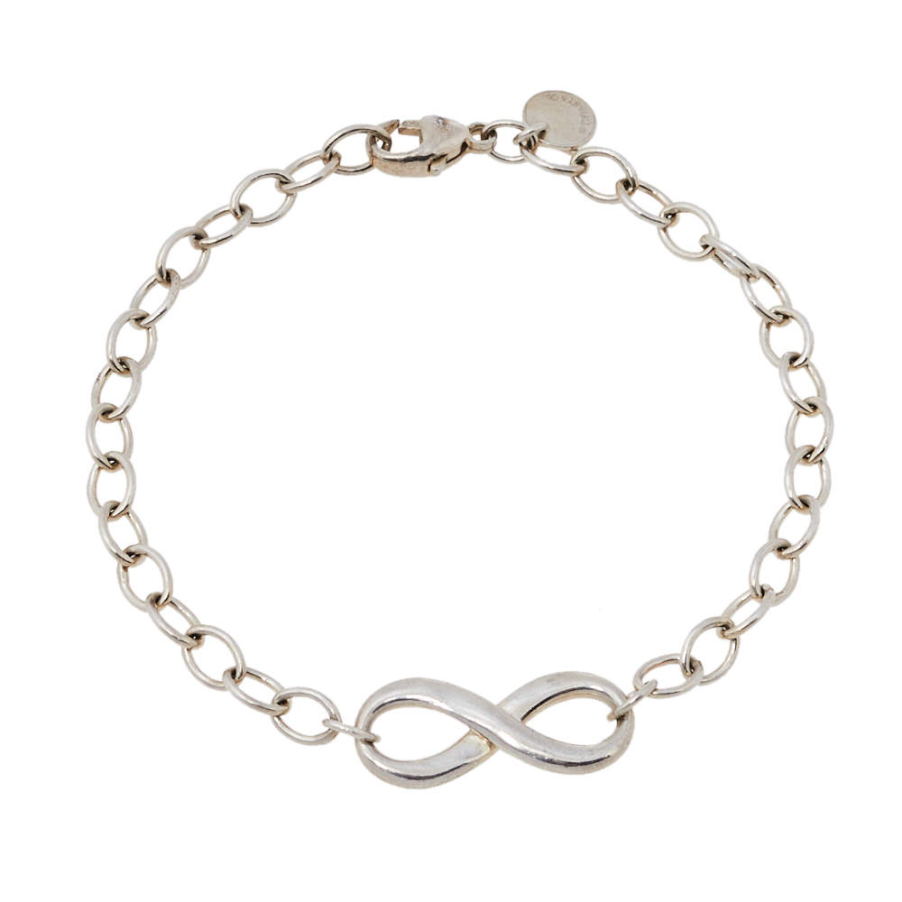 Pre Owned Tiffany & Co. Sterling Silver Infinity Bracelet