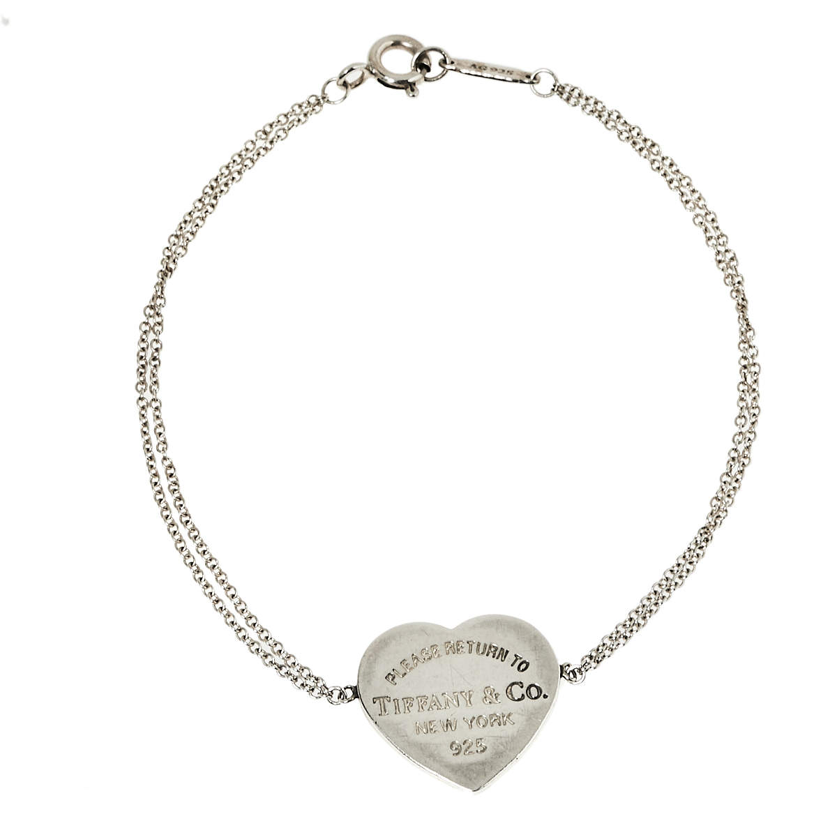 Tiffany & Co Silver I LOVE YOU Heart Bracelet Padlock Charm Bangle Gift  Pouch | Charm bangle, Heart bracelet, Silver charm bracelet
