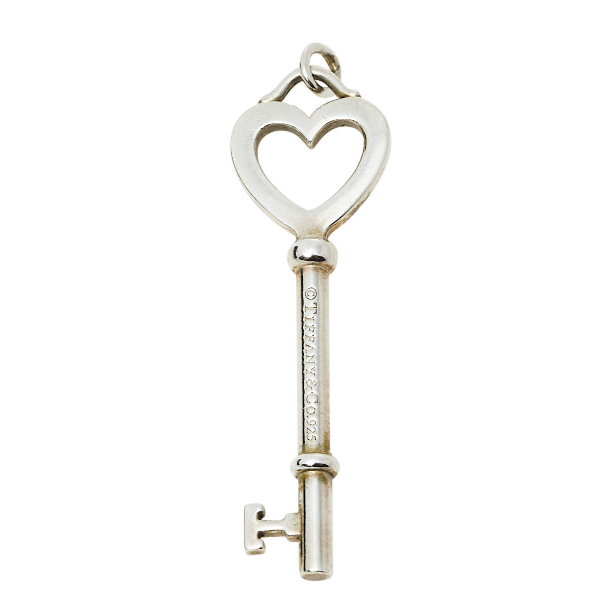 Tiffany & Co. Heart Key Sterling Silver Pendant