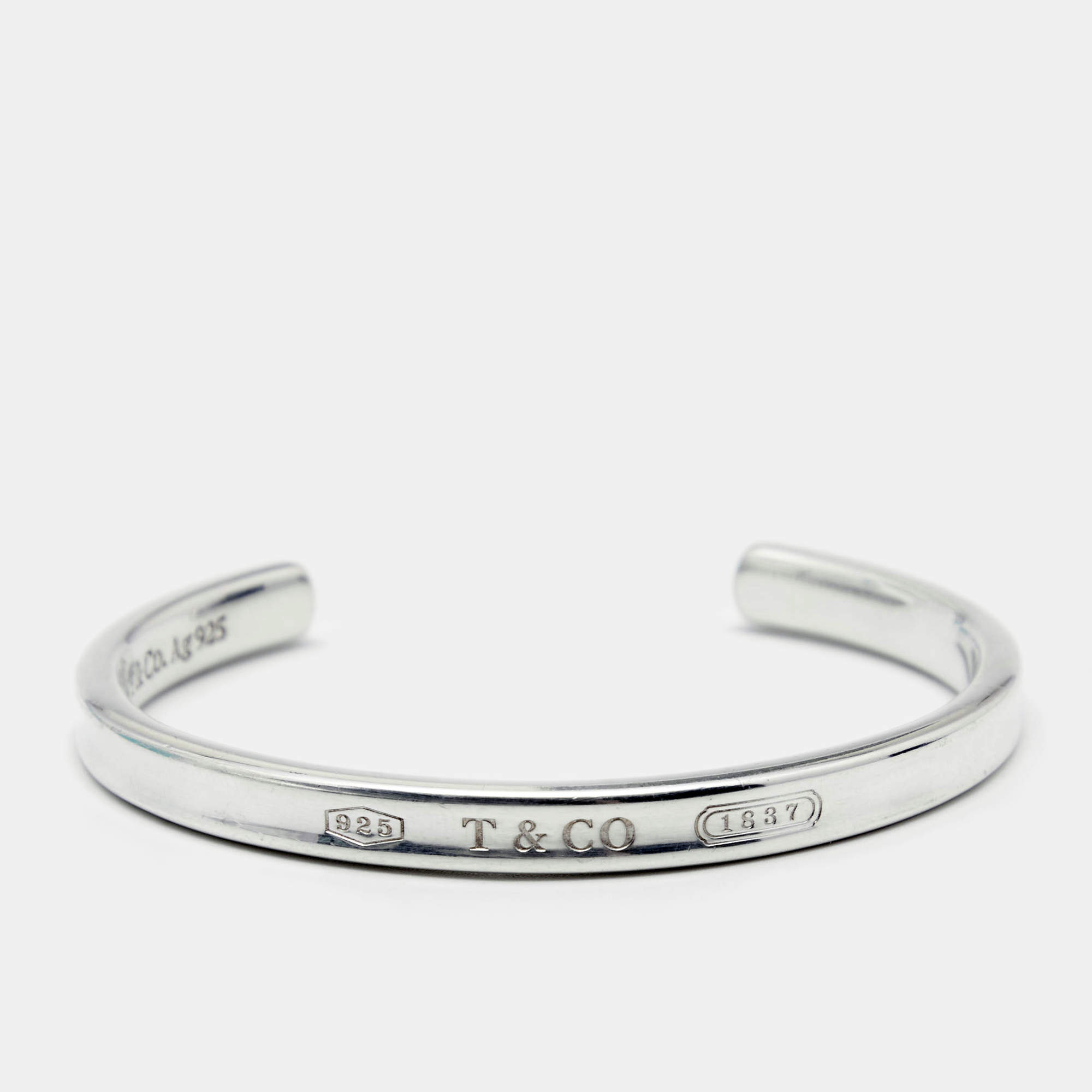 Pre Owned Tiffany & Co. Tiffany 1837 Sterling Silver Open Cuff Bracelet