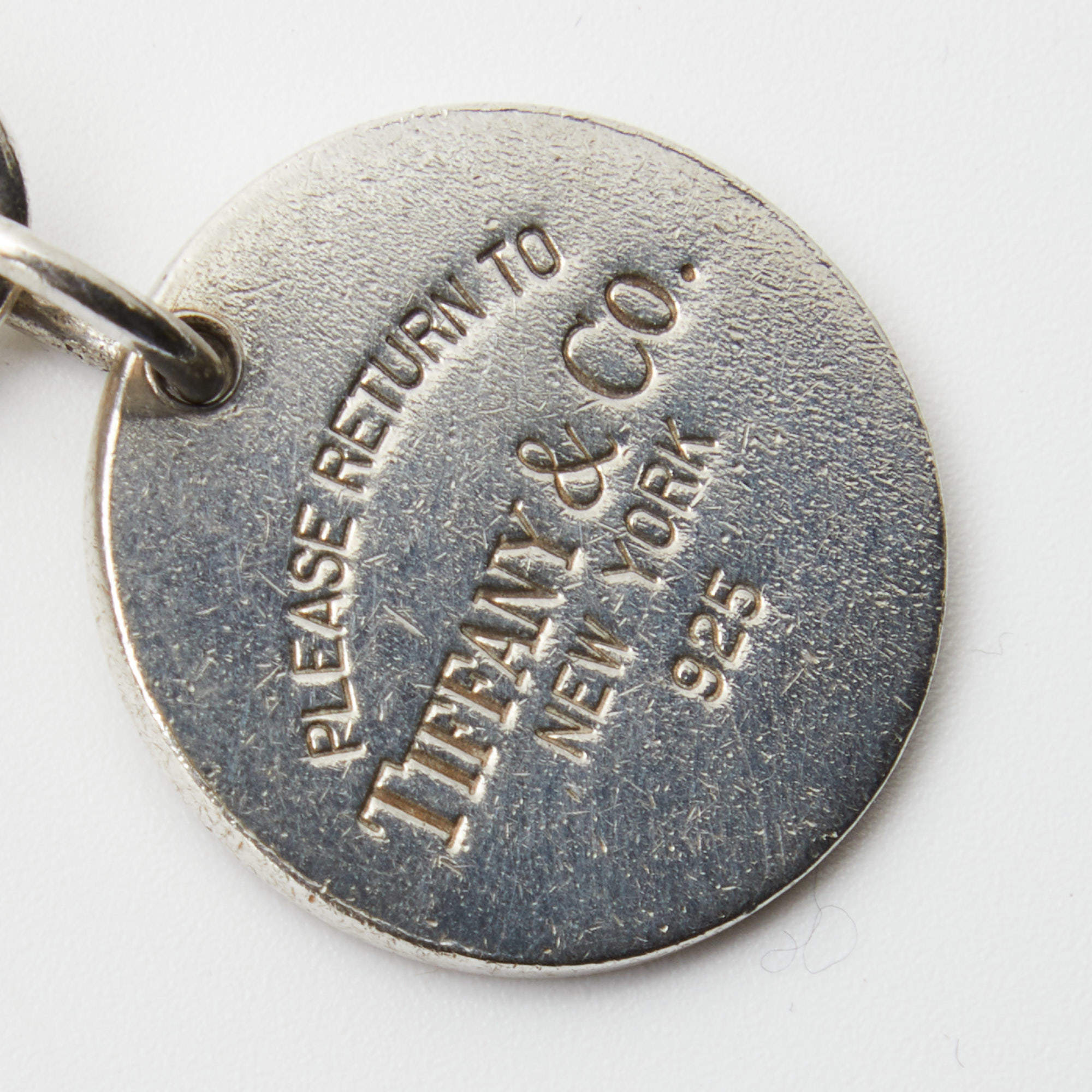 Pre Owned Tiffany & Co. Return to Tiffany Sterling Silver Round Tag Charm Bracelet