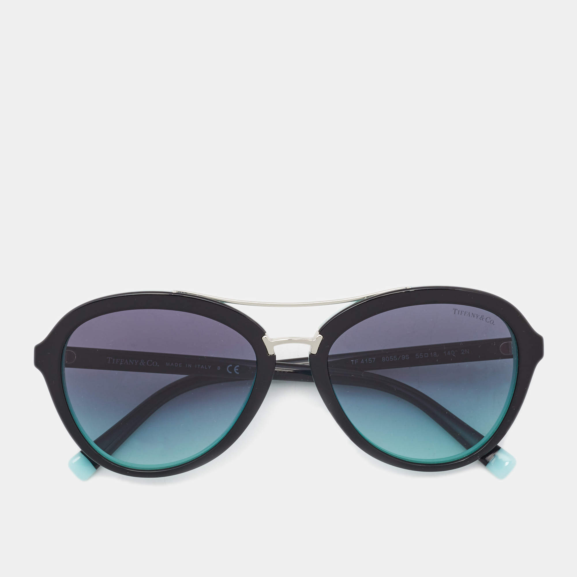 Pre Owned Tiffany & Co. Black/Turquoise TF4157 Gradient Sunglasses