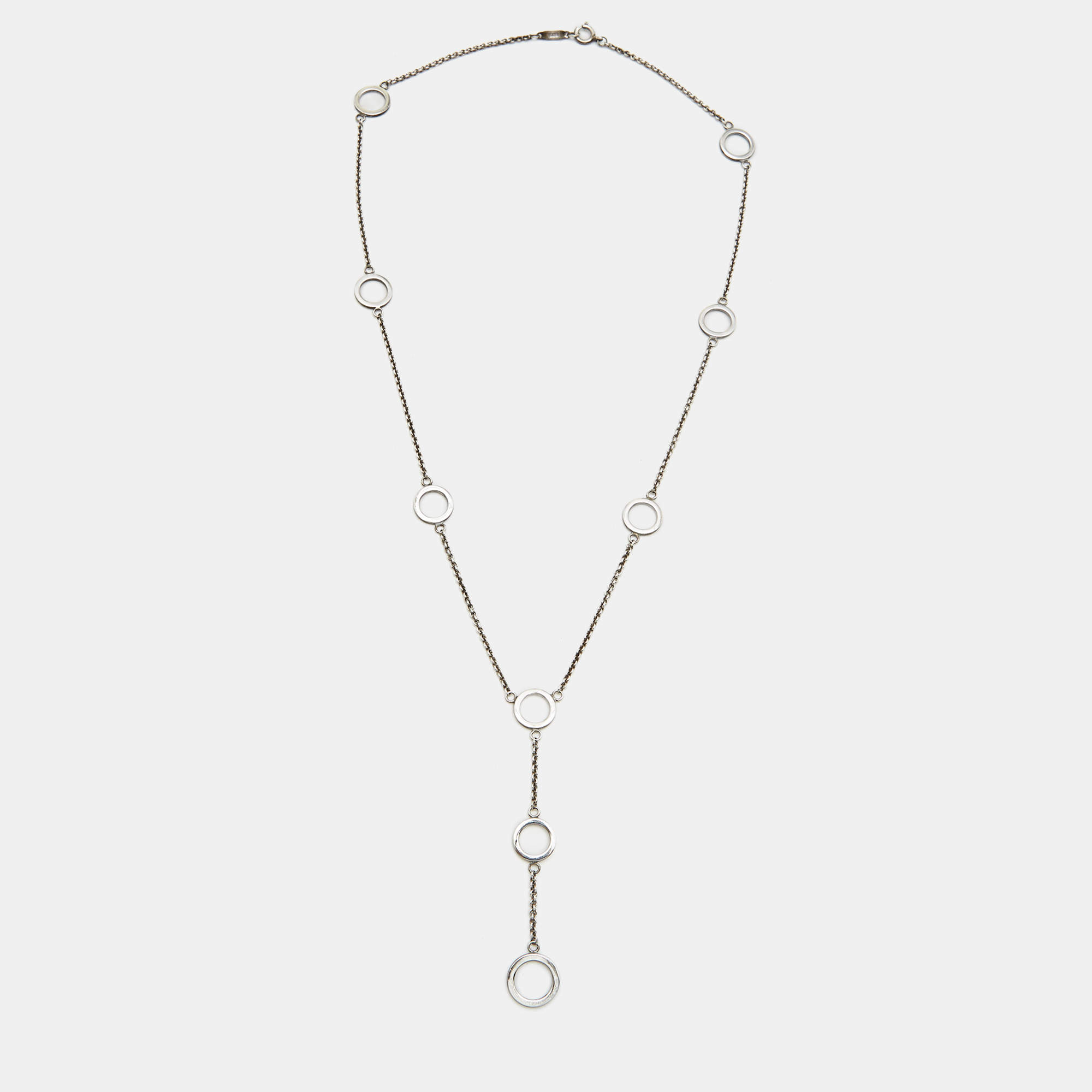 Pre Owned Tiffany & Co. Circles Sterling Silver Station Necklace