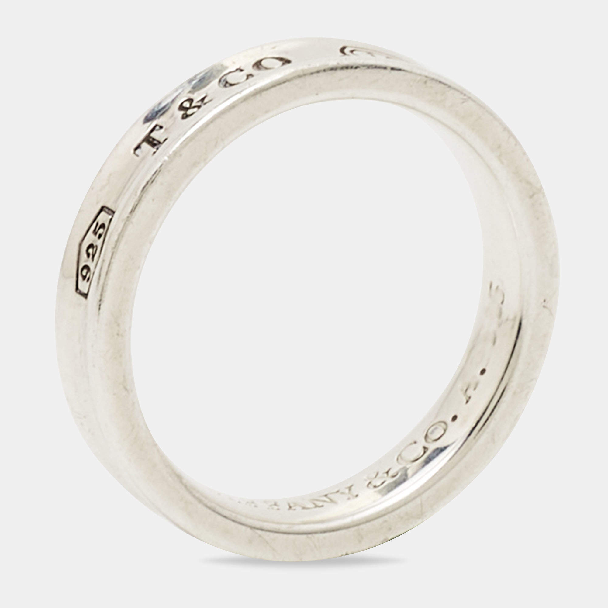 Tiffany & Co. Tiffany 1837 Sterling Silver Band Ring Size 52