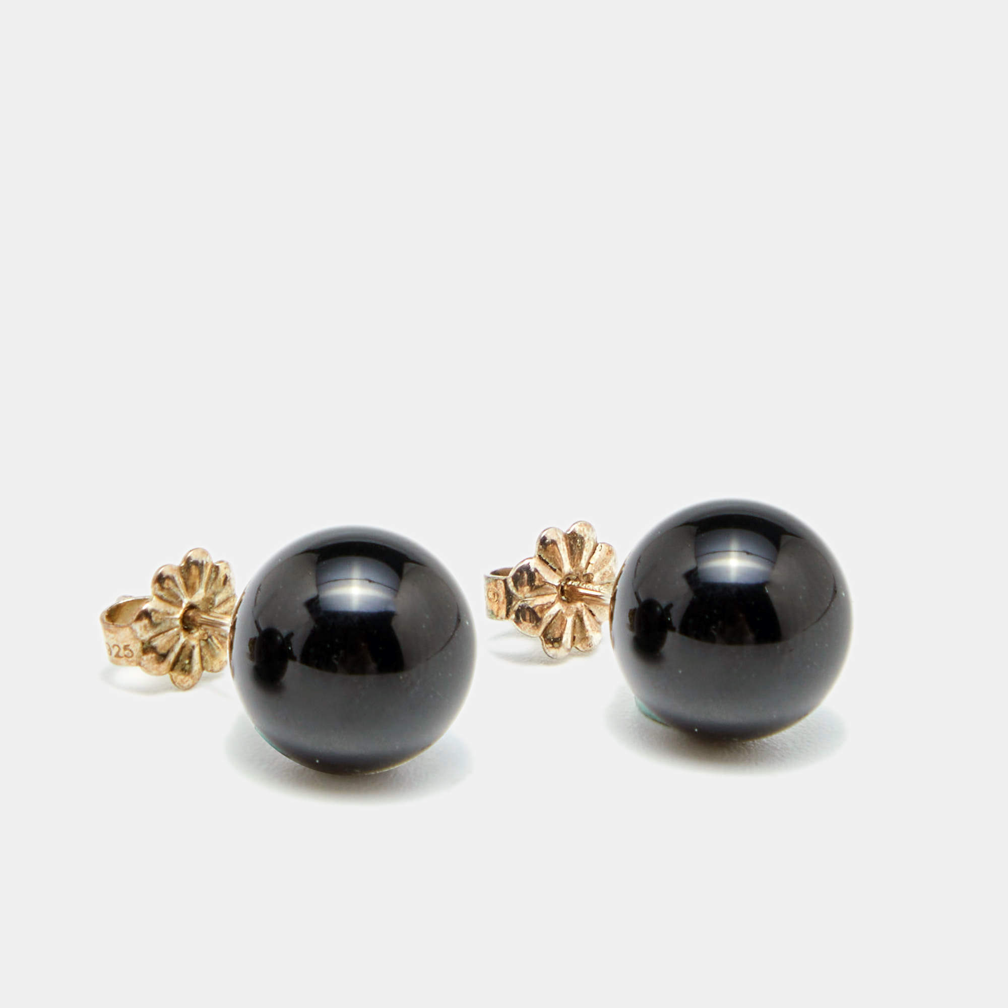 Pre Owned Tiffany & Co. Onyx Sterling Silver Earrings