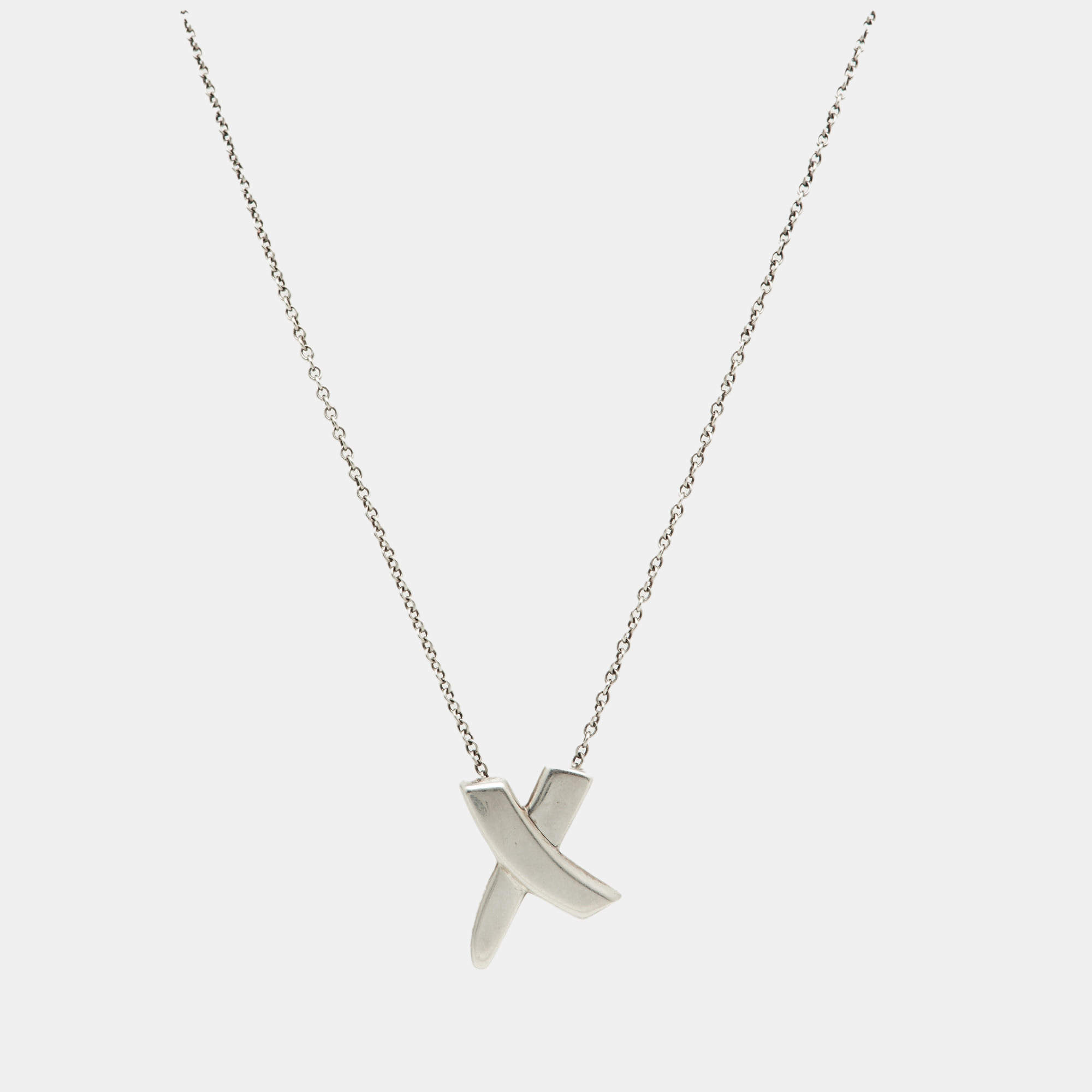 Pre Owned Tiffany & Co. Paloma's Grafitti X Sterling Silver Pendant Necklace