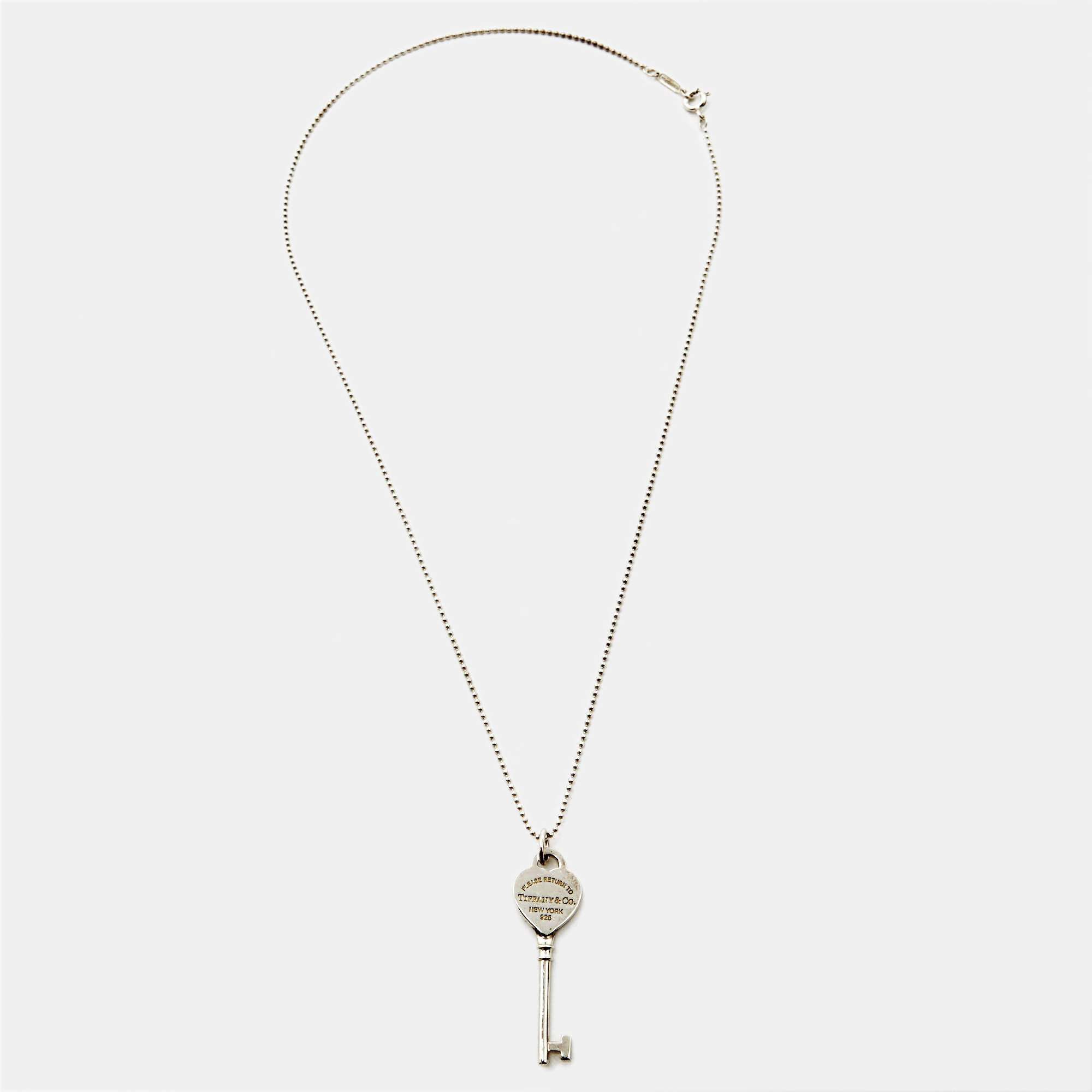Tiffany & Co. Return To Tiffany Key Sterling Silver Pendant Necklace