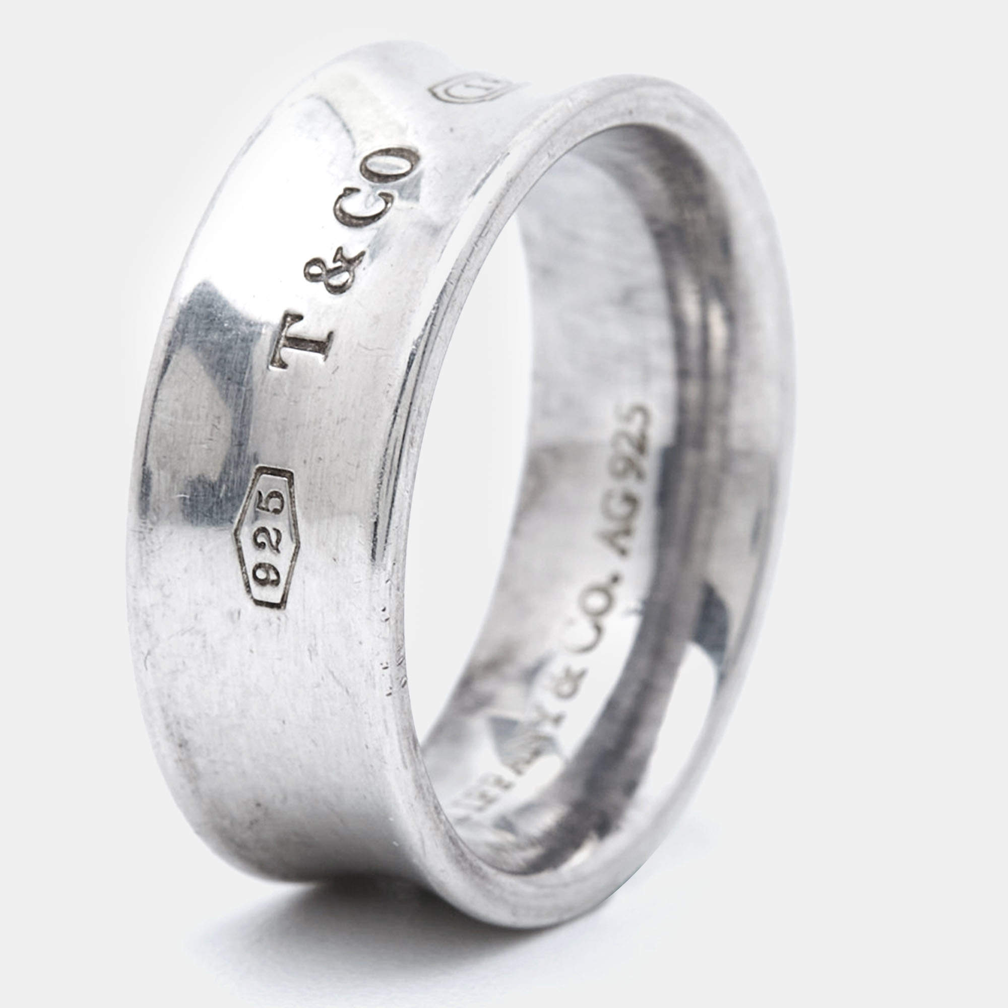 Tiffany & Co. 1837 Sterling Silver Band Ring Size 51