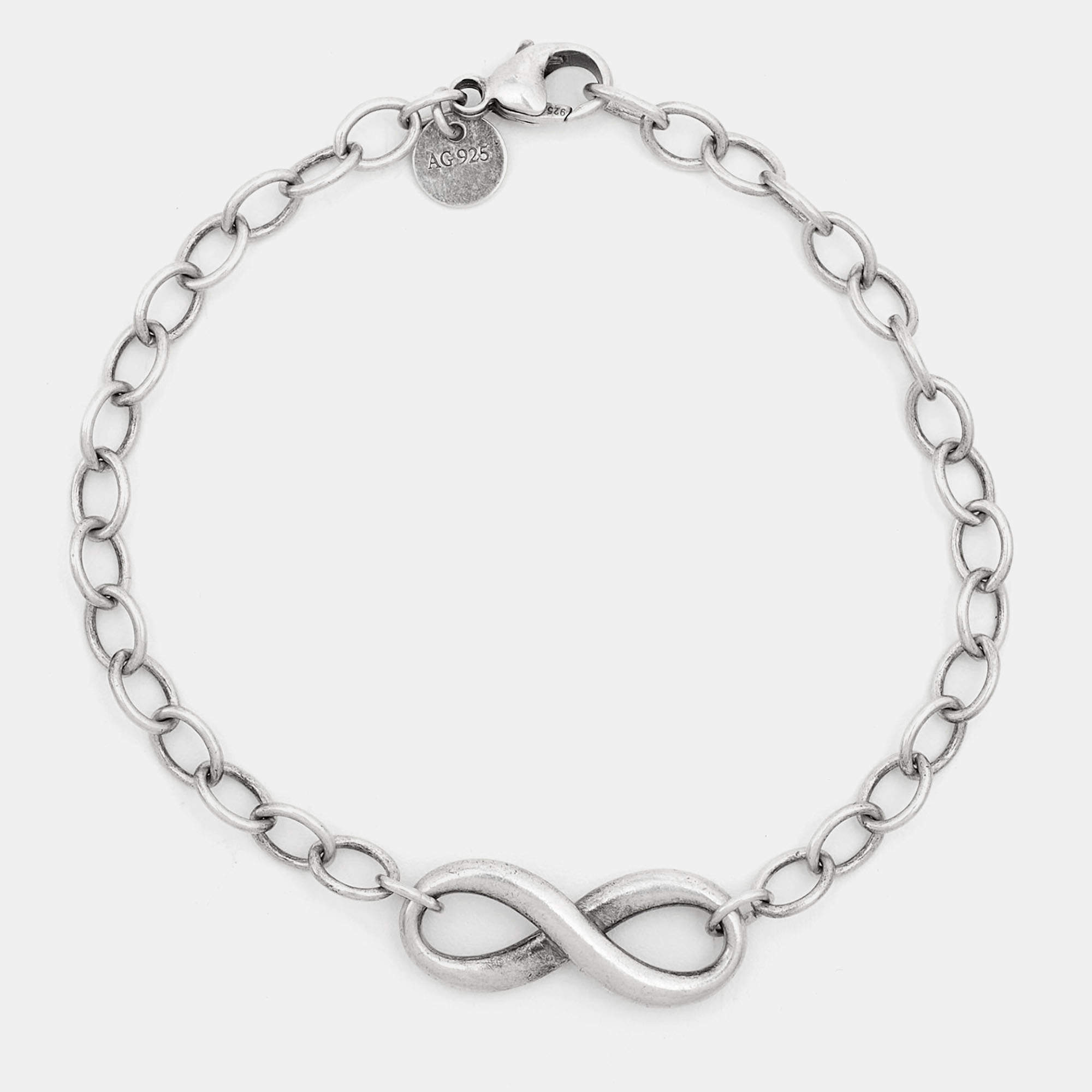 Pre Owned Tiffany & Co. Infinity Sterling Silver Bracelet