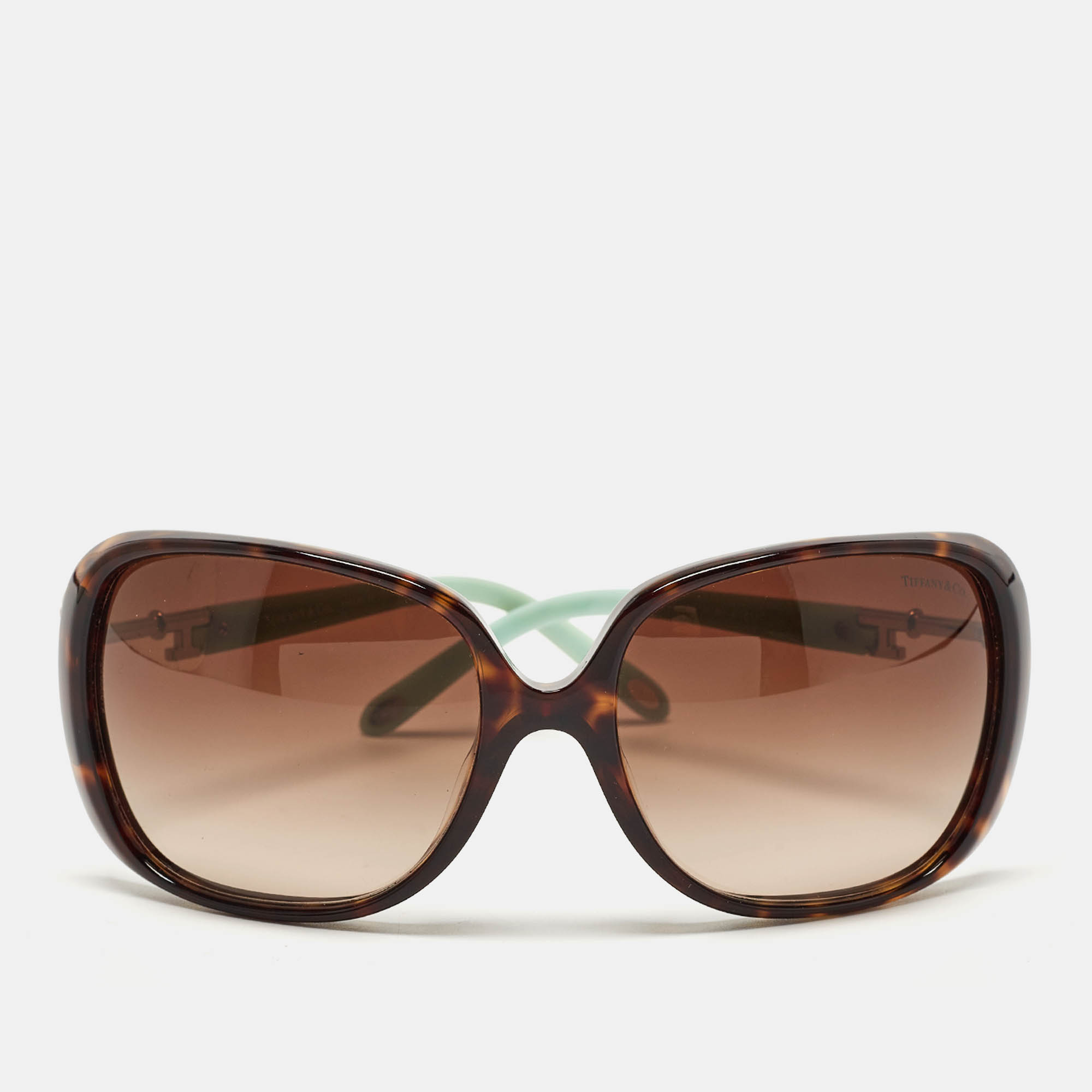 Tiffany & Co. Brown/Blue Gradient TF 4055 Heart Key Crystals Oversized Sunglasses