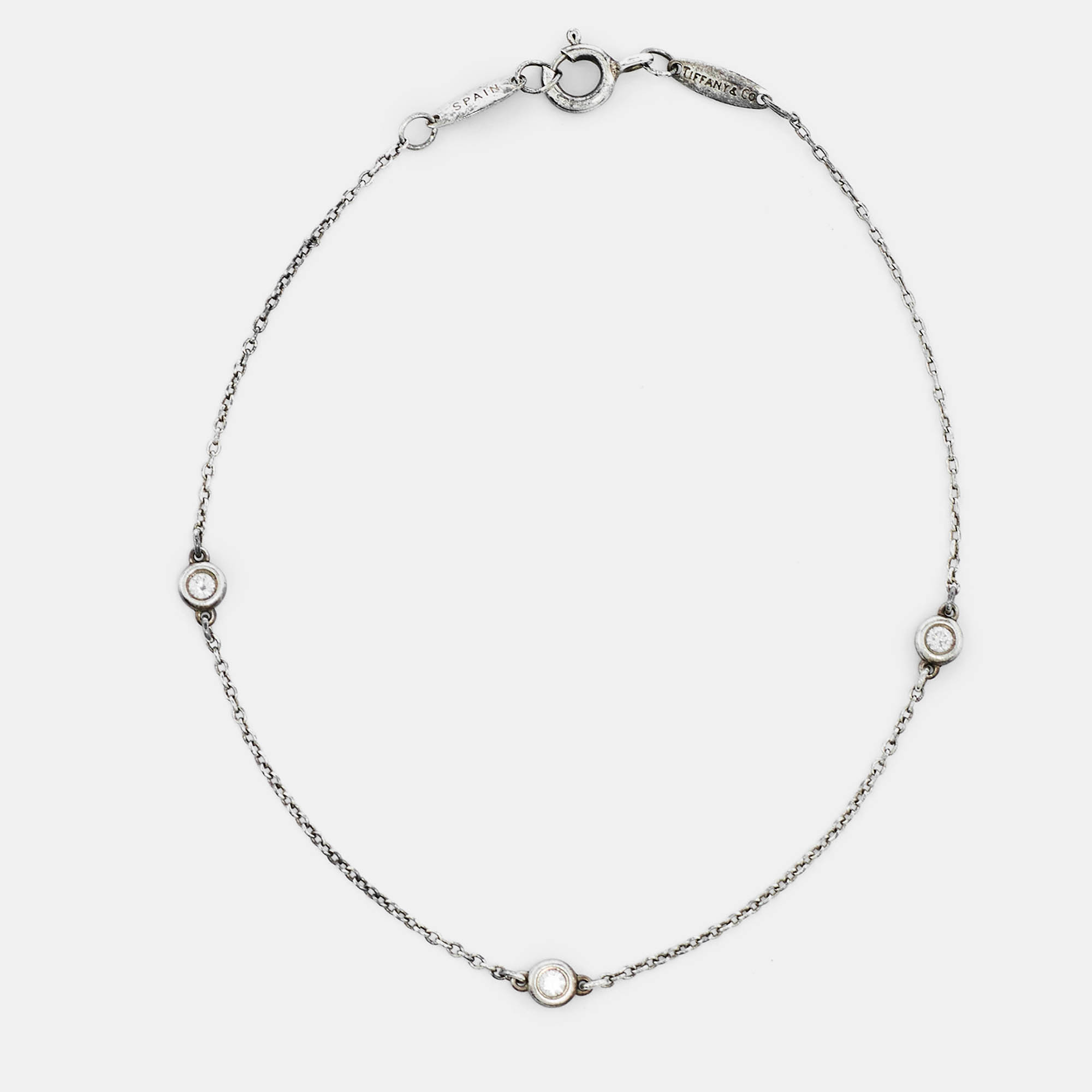 Tiffany & Co. Diamonds by the Yard Silver 925 Station Bracelet