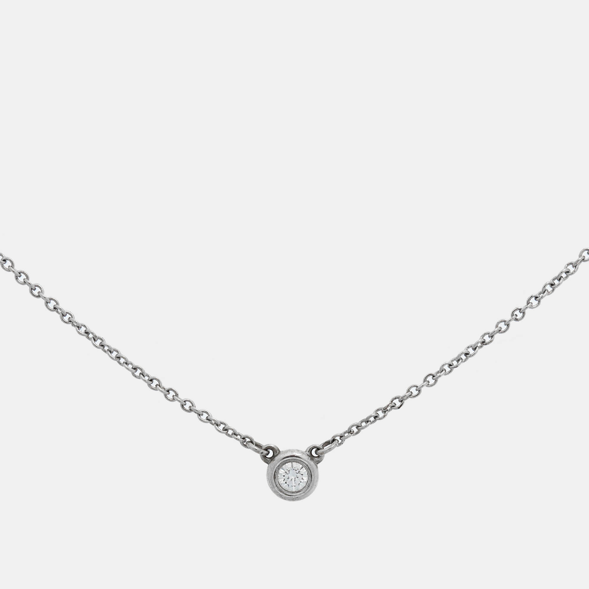 Tiffany & Co. Elsa Peretti Diamonds By the Yard Sterling Silver Necklace