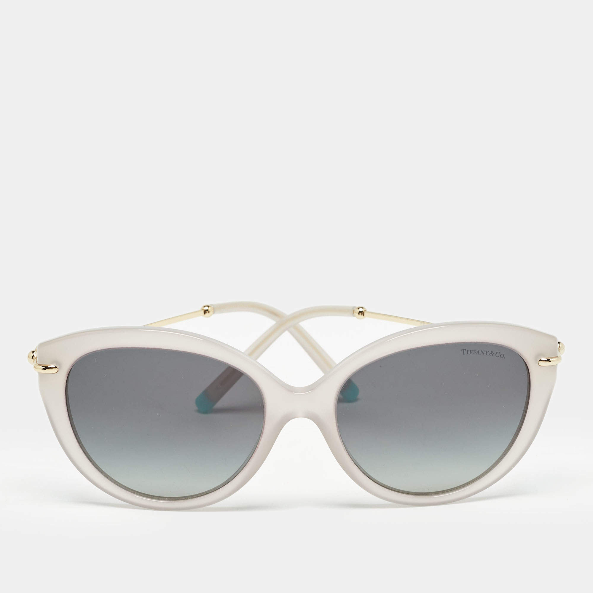 Pre Owned Tiffany & Co. Grey/Black Gradient TF 4187 Cat Eye Sunglasses