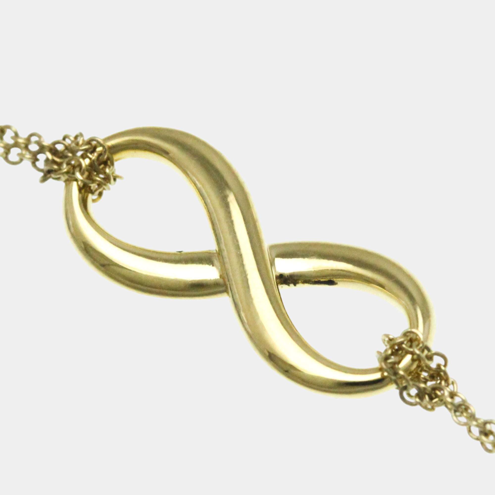 Tiffany & Co. 18K Yellow Gold Infinity Chain Pendant Necklace