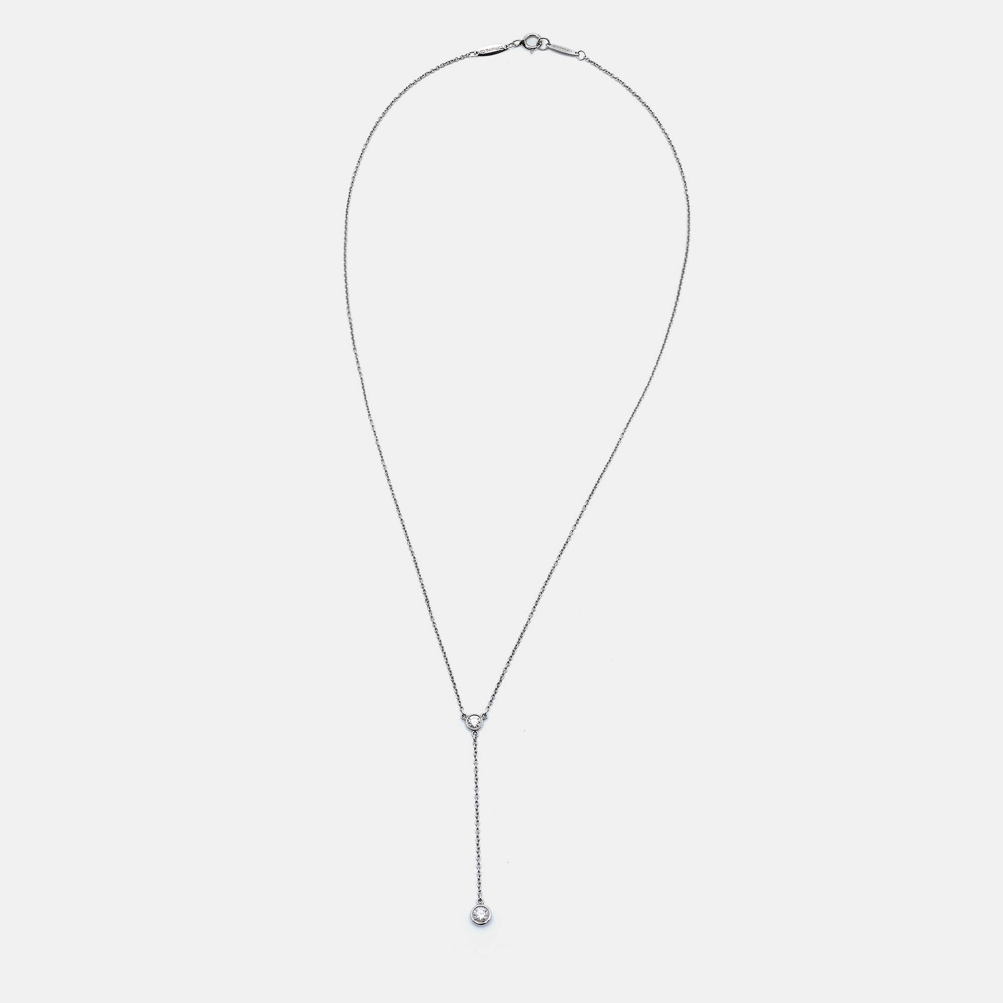 Pre Owned Tiffany & Co.Elsa Peretti  Diamonds by the Yard Platinum Necklace
