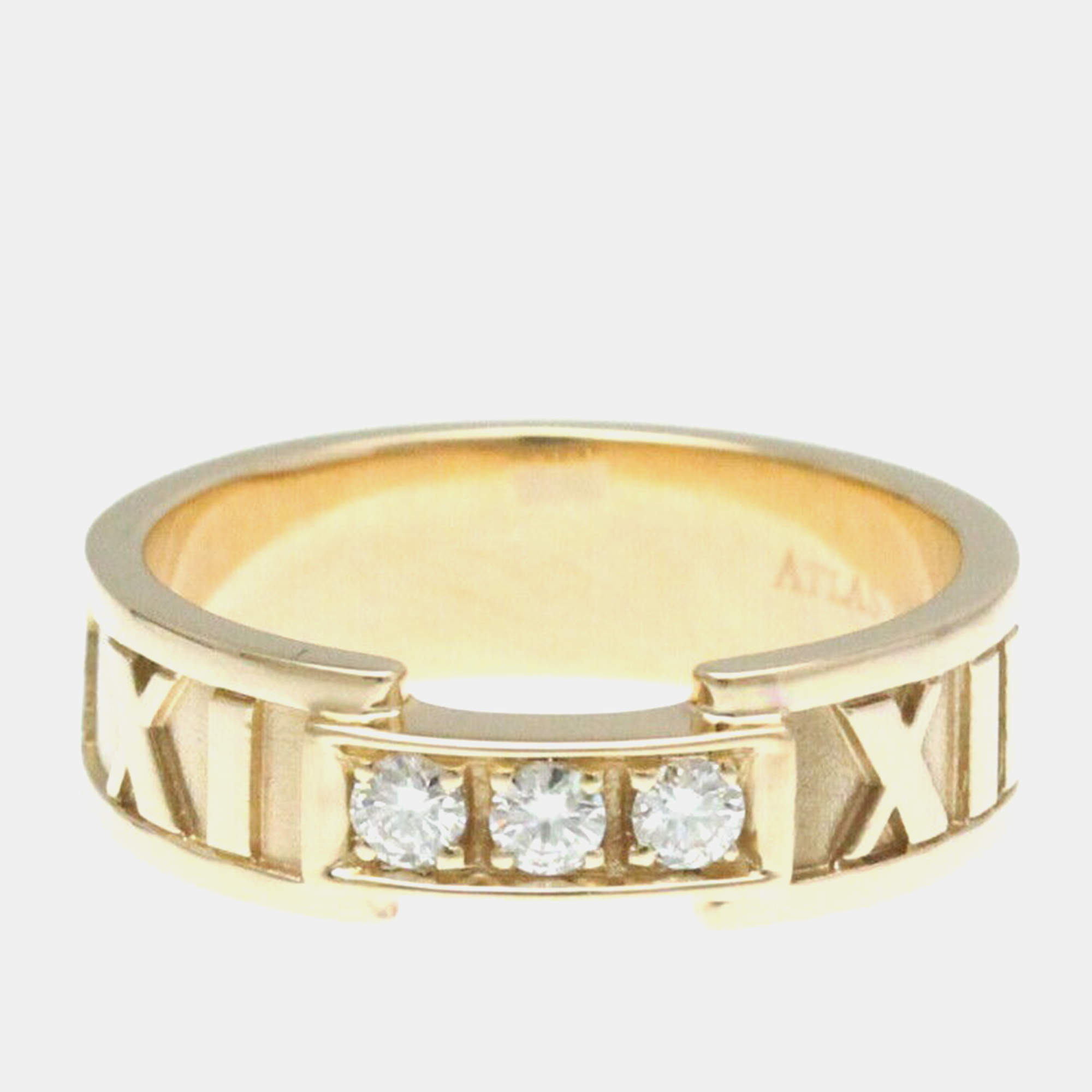 Tiffany & Co. Atlas 18K Pink Gold Diamond Band Ring