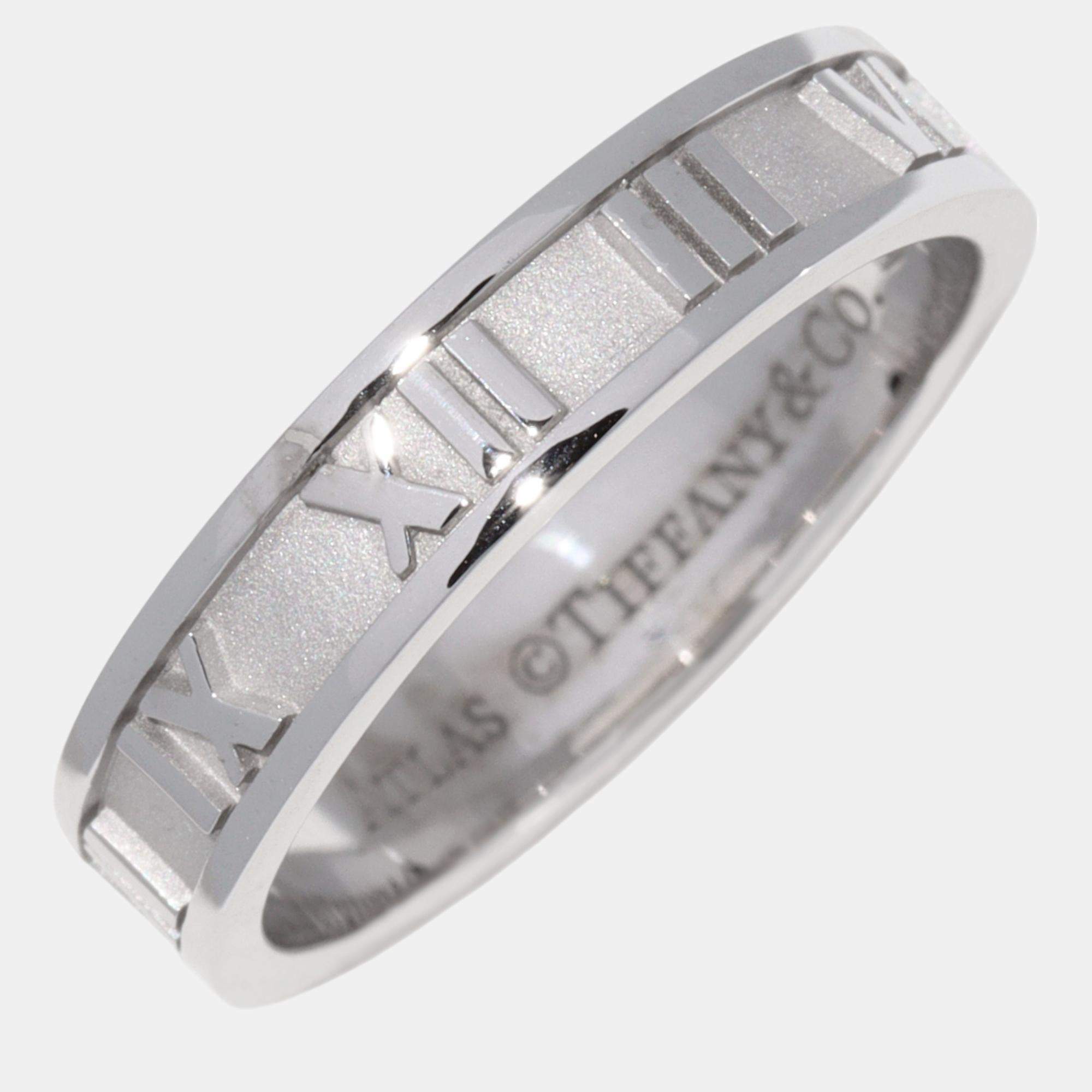 Tiffany & Co Atlas Narrow Ring 18K WG White