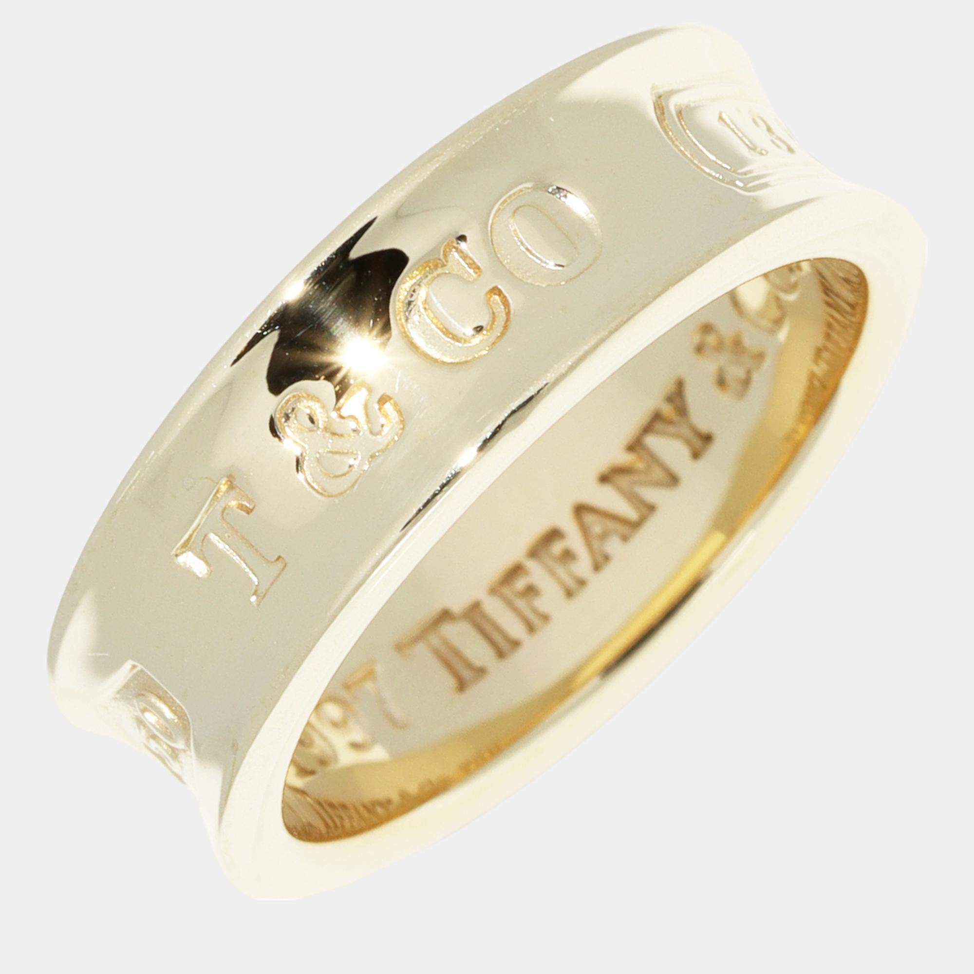 Tiffany & Co 18K Yellow Gold 1837 Ring EU 62