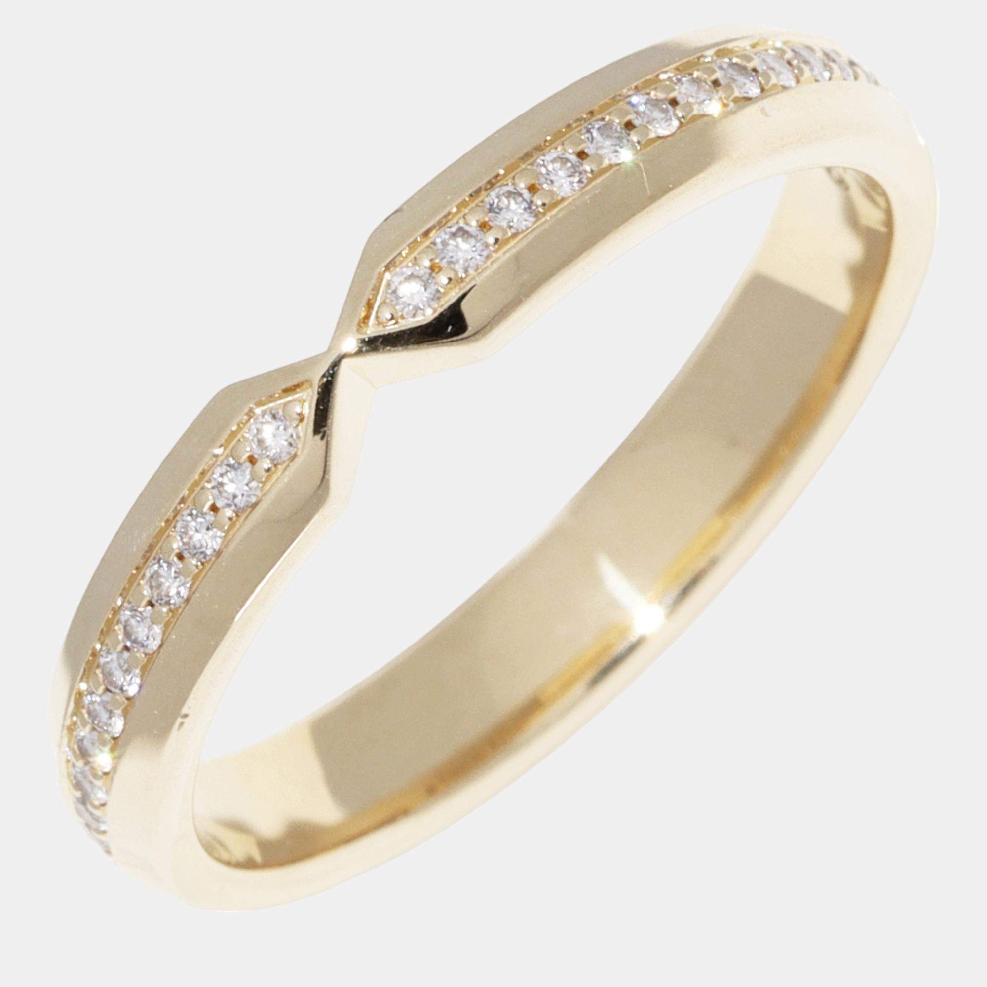 Tiffany & Co 18K Yellow Gold Diamond Nesting Narrow Band Ring