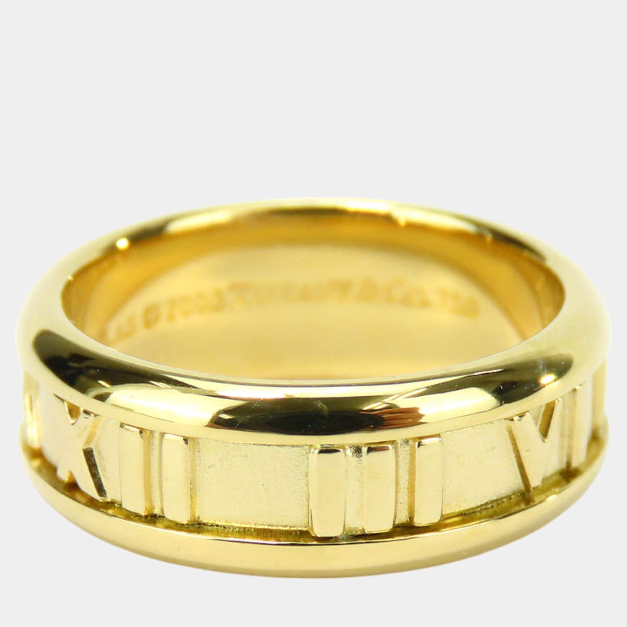 Tiffany & Co Atlas 18K  Yellow Gold Ring EU 51