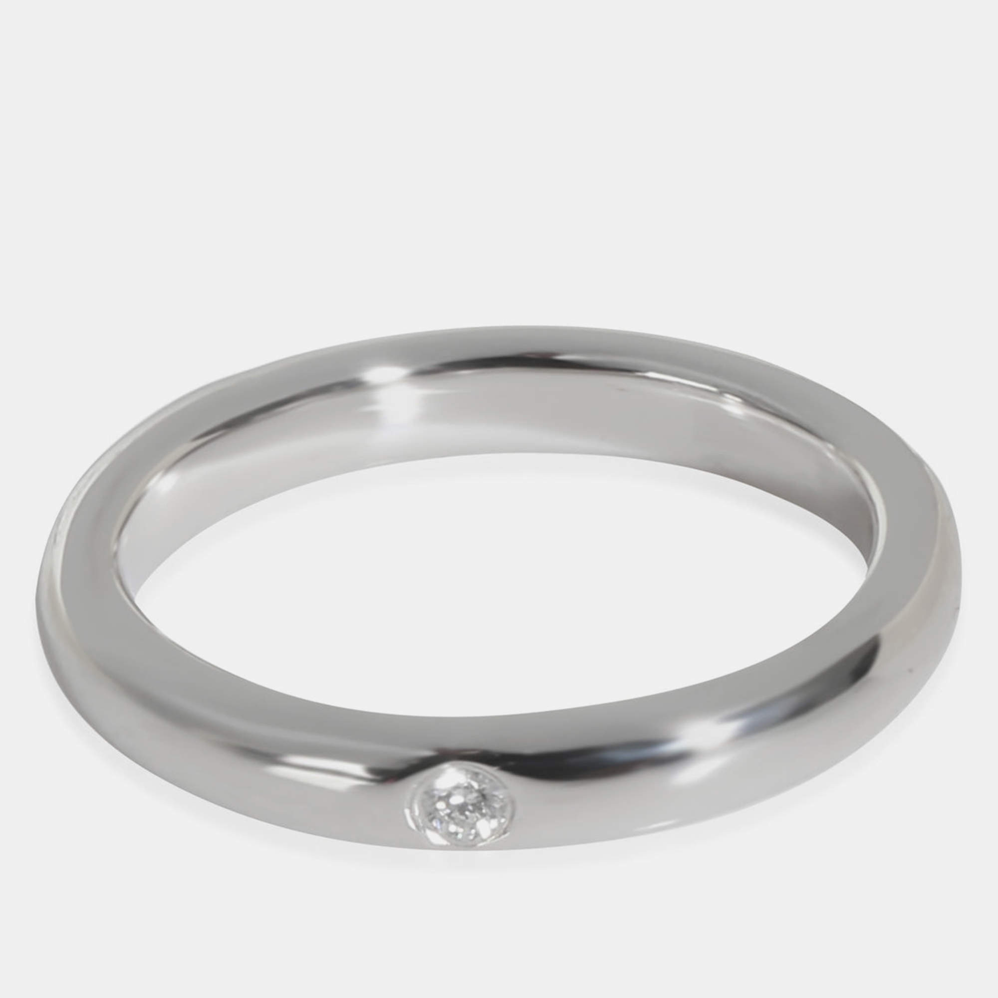 Tiffany & Co. Platinum and Diamond Elsa Peretti Band Ring EU 47