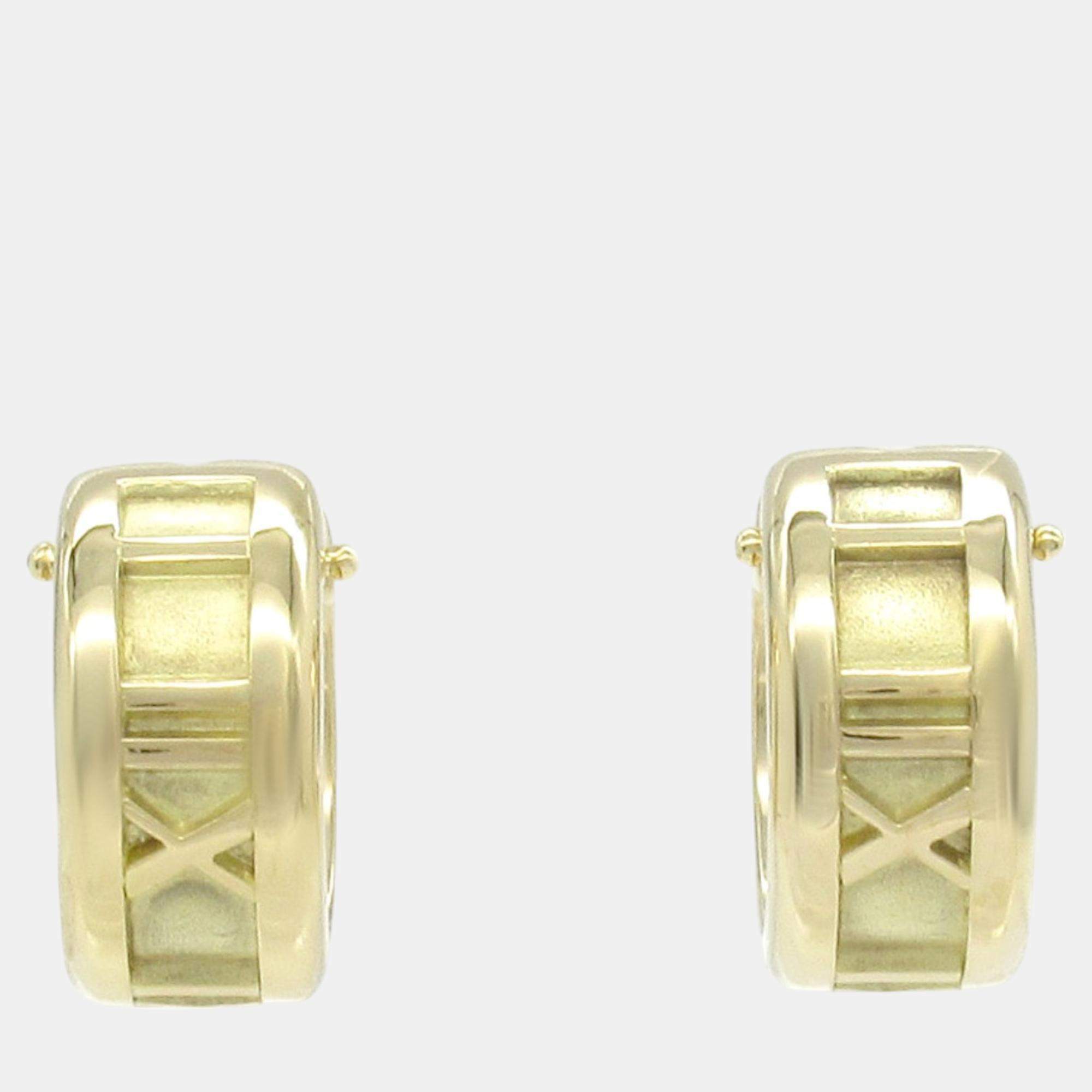 Tiffany & Co. Atlas Hoop Earrings 18k Yellow Gold Gold Metal
