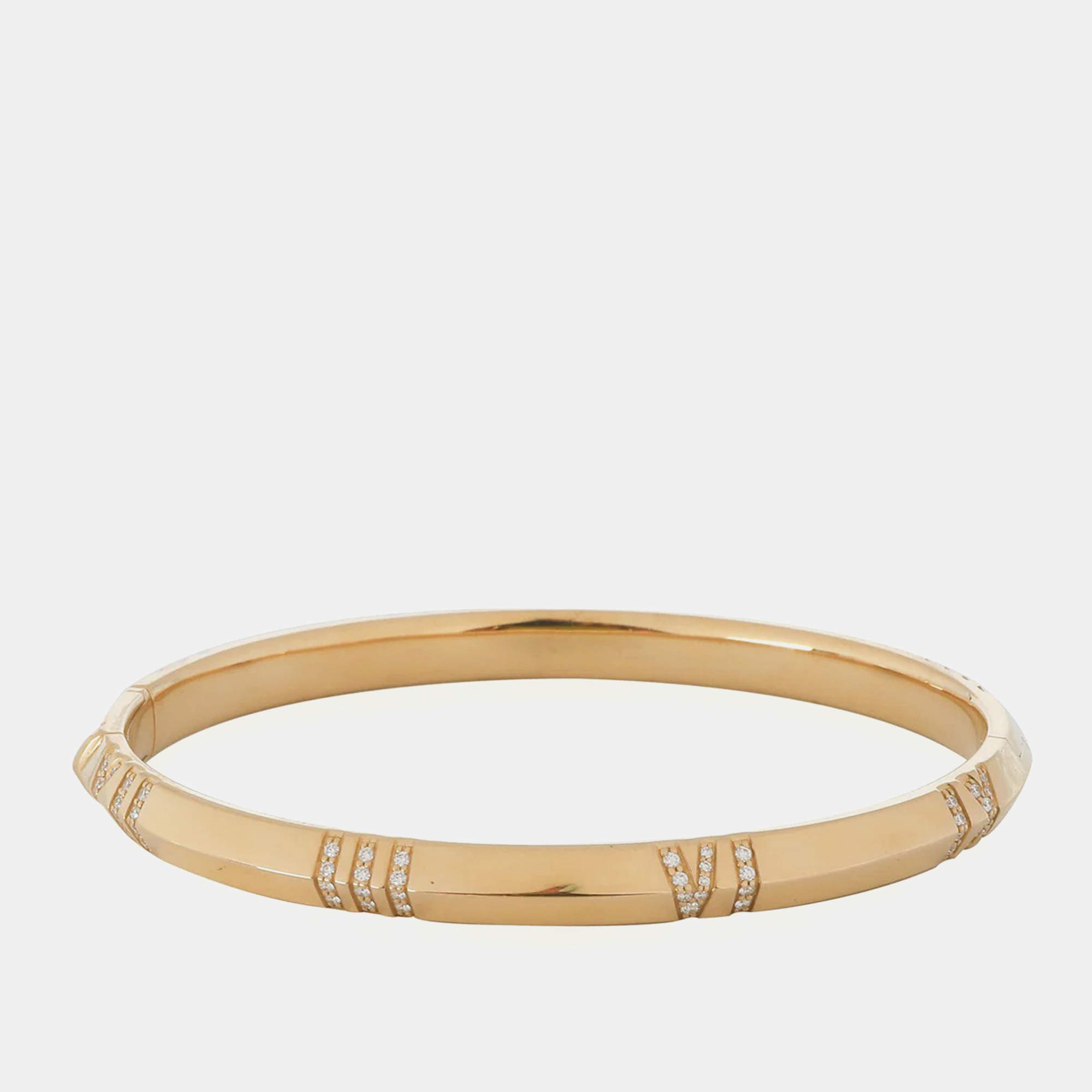 Tiffany & Co. 18k Yellow Gold 0.33 CTW Atlas Bracelet