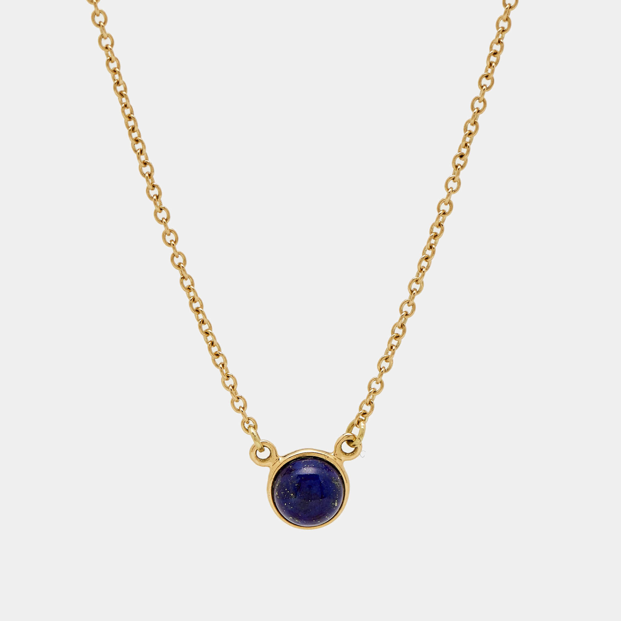 Tiffany & Co. Elsa Peretti Lapis Lazuli 18k Yellow Gold Necklace