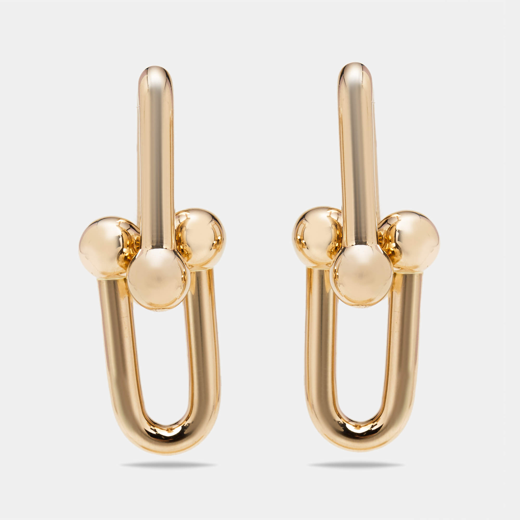 Pre Owned Tiffany & Co. Tiffany Hardwear Large Links 18k Rose Gold Earrings