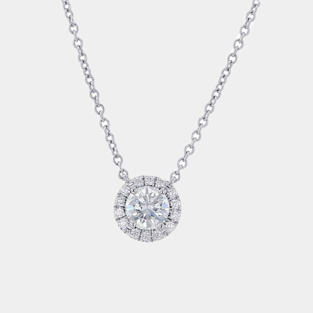Tiffany & Co. Platinum Diamond Soleste Pendant Necklace