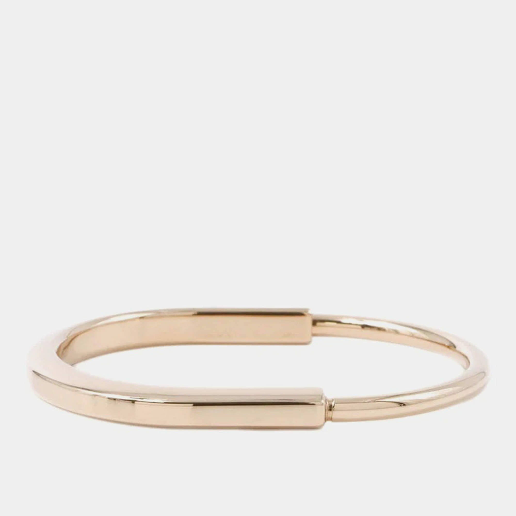 Pre Owned Tiffany & Co. 18K Pink Gold Lock Bangle