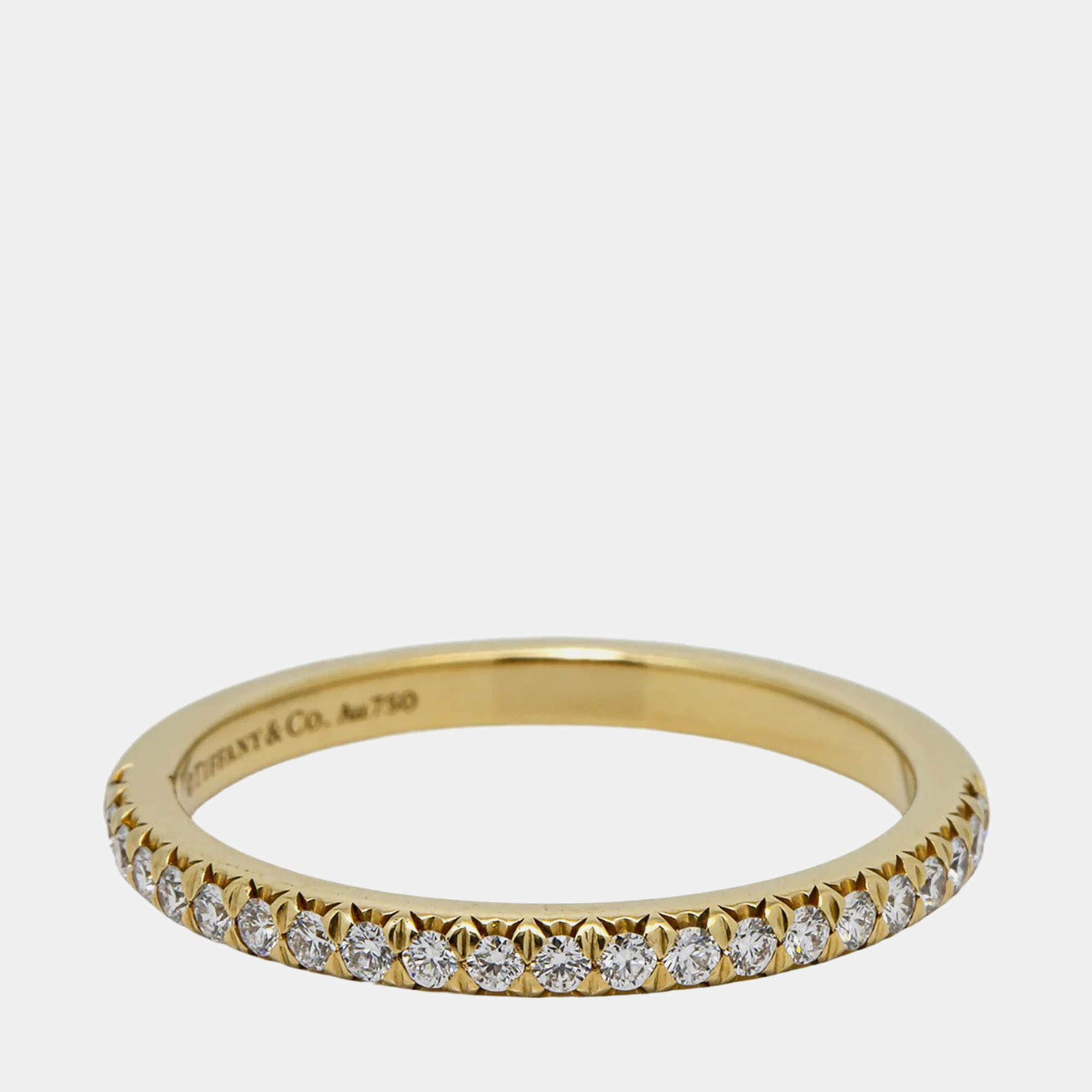Tiffany & Co. 18K Yellow Gold Tiffany Soleste Full Eternity Ring EU 53