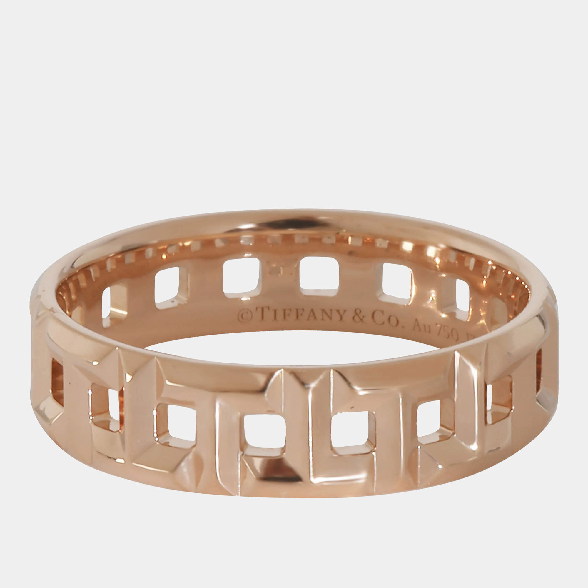 Pre Owned Tiffany & Co. 18K Rose Gold  Tiffany Tiffany True Wide Ring EU 59