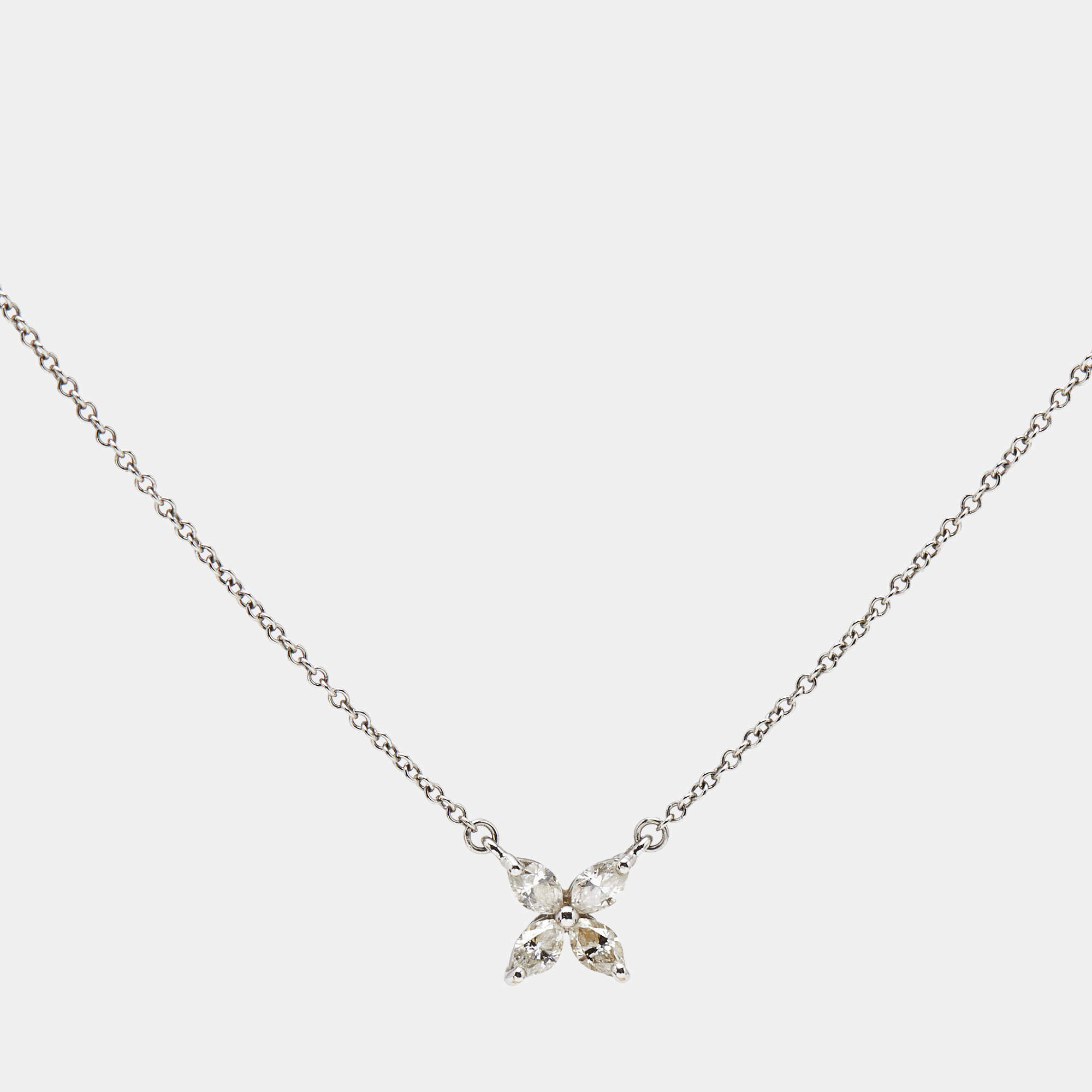 Pre Owned Tiffany & Co. Tiffany Victoria Diamond Platinum Necklace