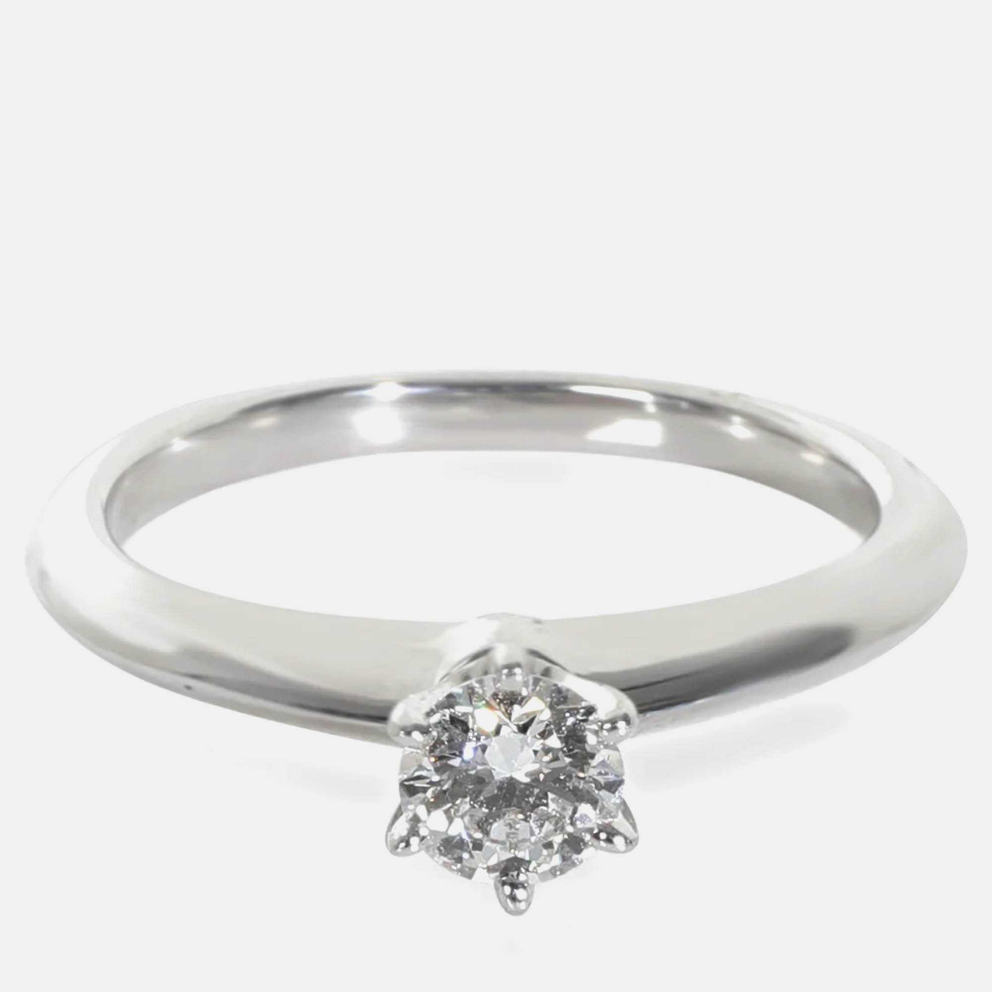 Pre Owned Tiffany & Co. Round Brilliant 0.25 ct Diamond Engagement Ring EU 47