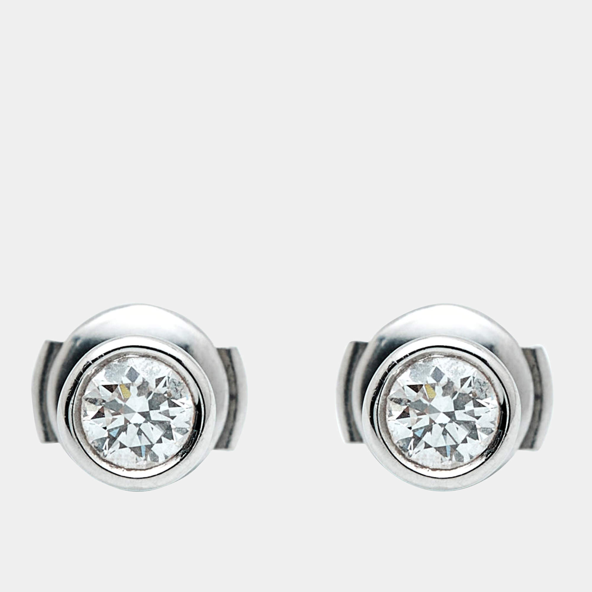 Pre Owned Tiffany & Co. Diamond by the Yard Platinum Earrings