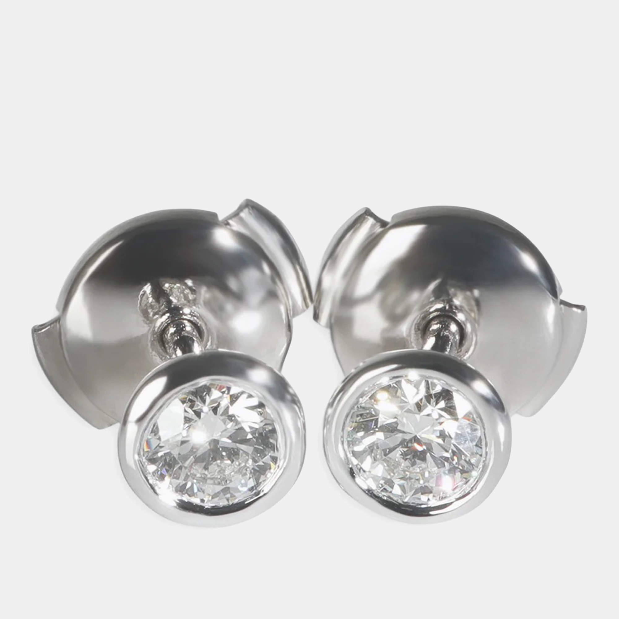 Pre Owned Tiffany & Co. Platinum Diamond Elsa Peretti Diamond By The Yard Earrings