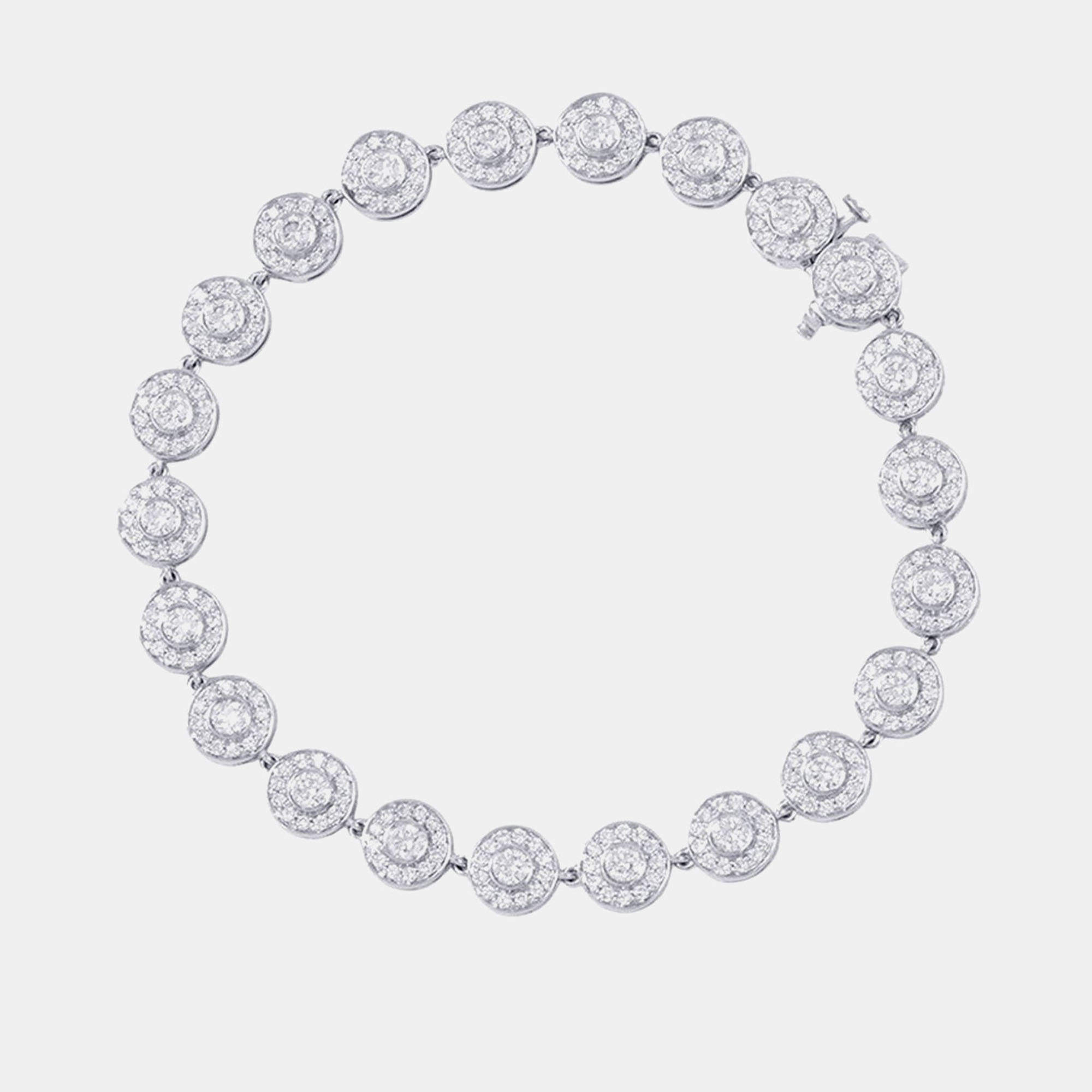 Pre Owned Tiffany & Co. Circlet Platinum Diamonds Bracelet