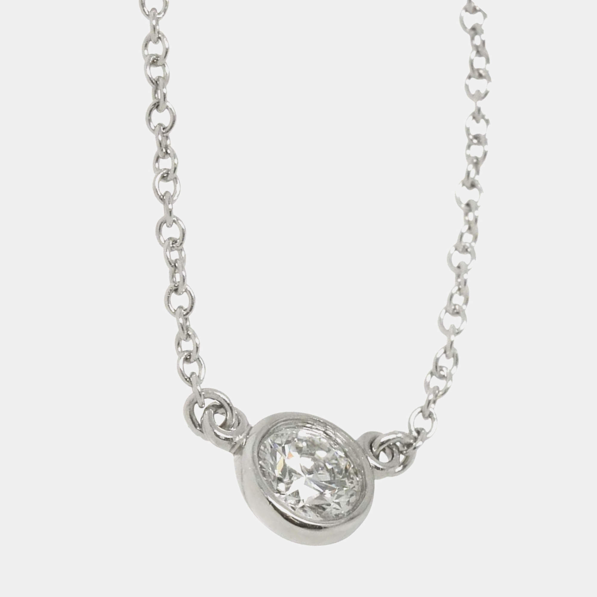 Pre Owned قلادة تيفاني & كو. بلاتين ألماس باي ذا يارد