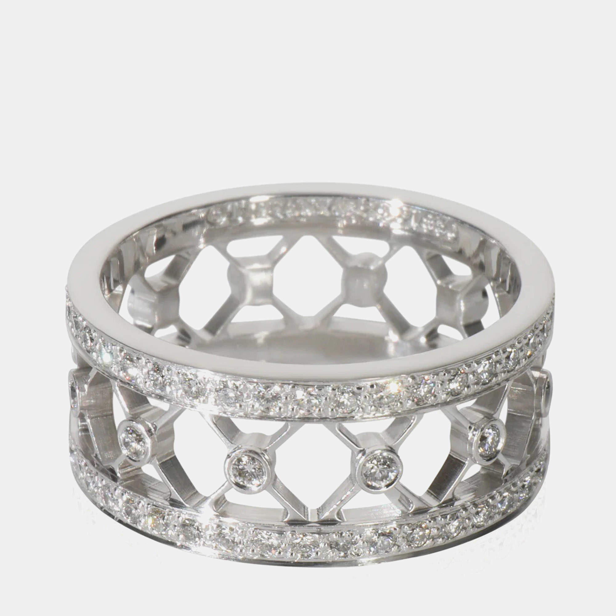 Pre Owned خاتم تيفاني & كو. voile بلاتين ألماس مقاس 51