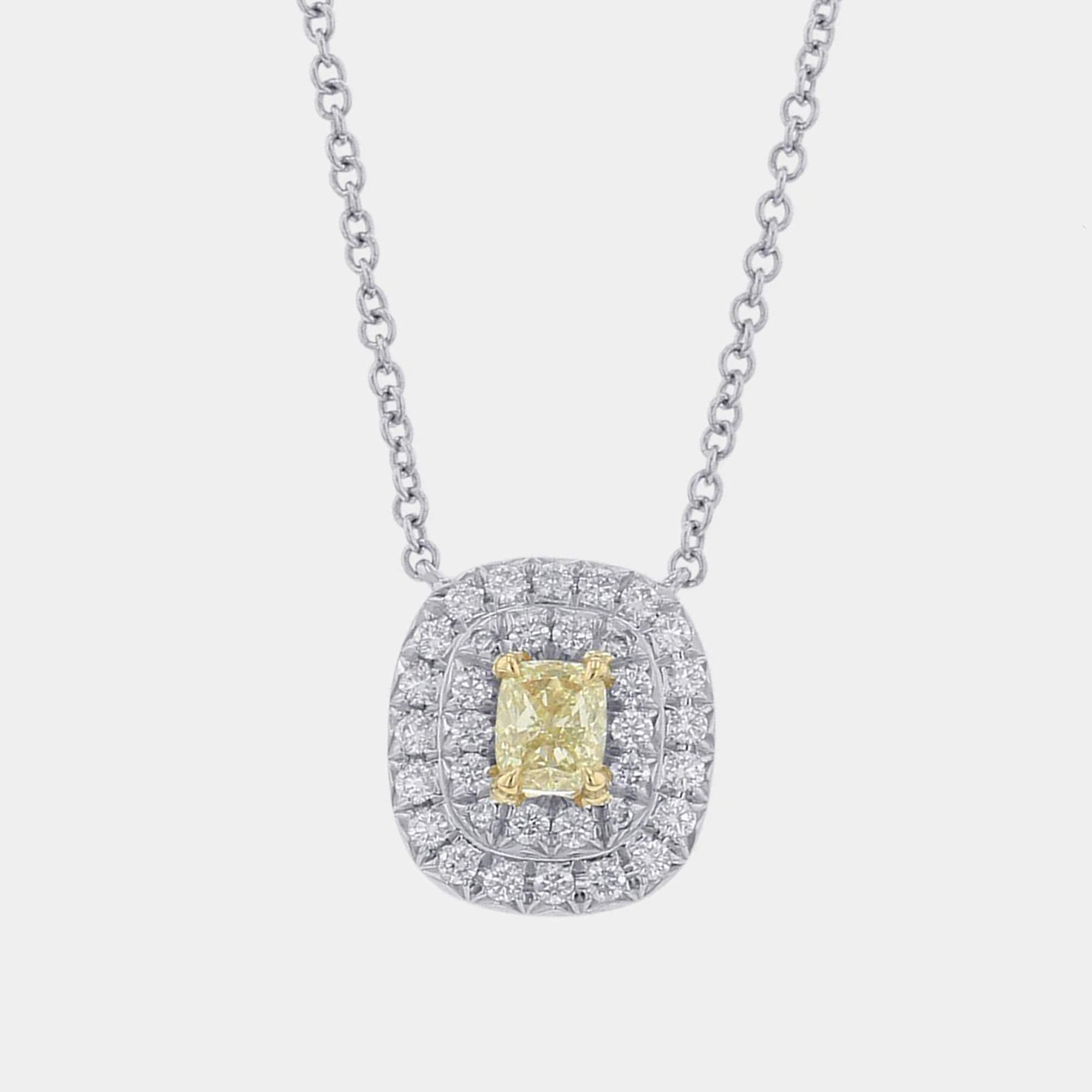 Pre Owned قلادة تيفاني & كو. سولست بلاتين الماس دلاية الرقبة