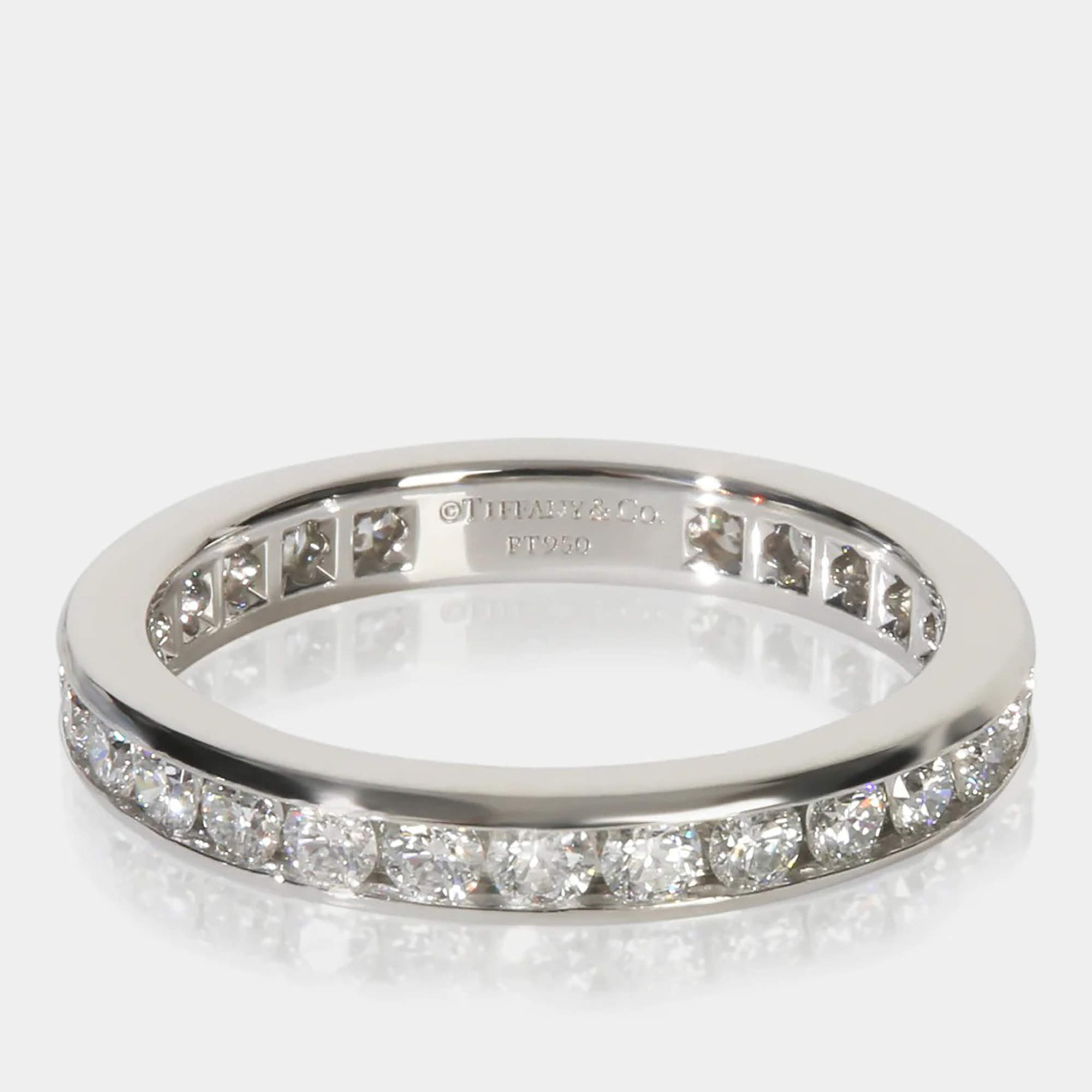 مملوكة مسبقًا Tiffany & Co. Eternity Band Platinum Diamond Ring EU 53