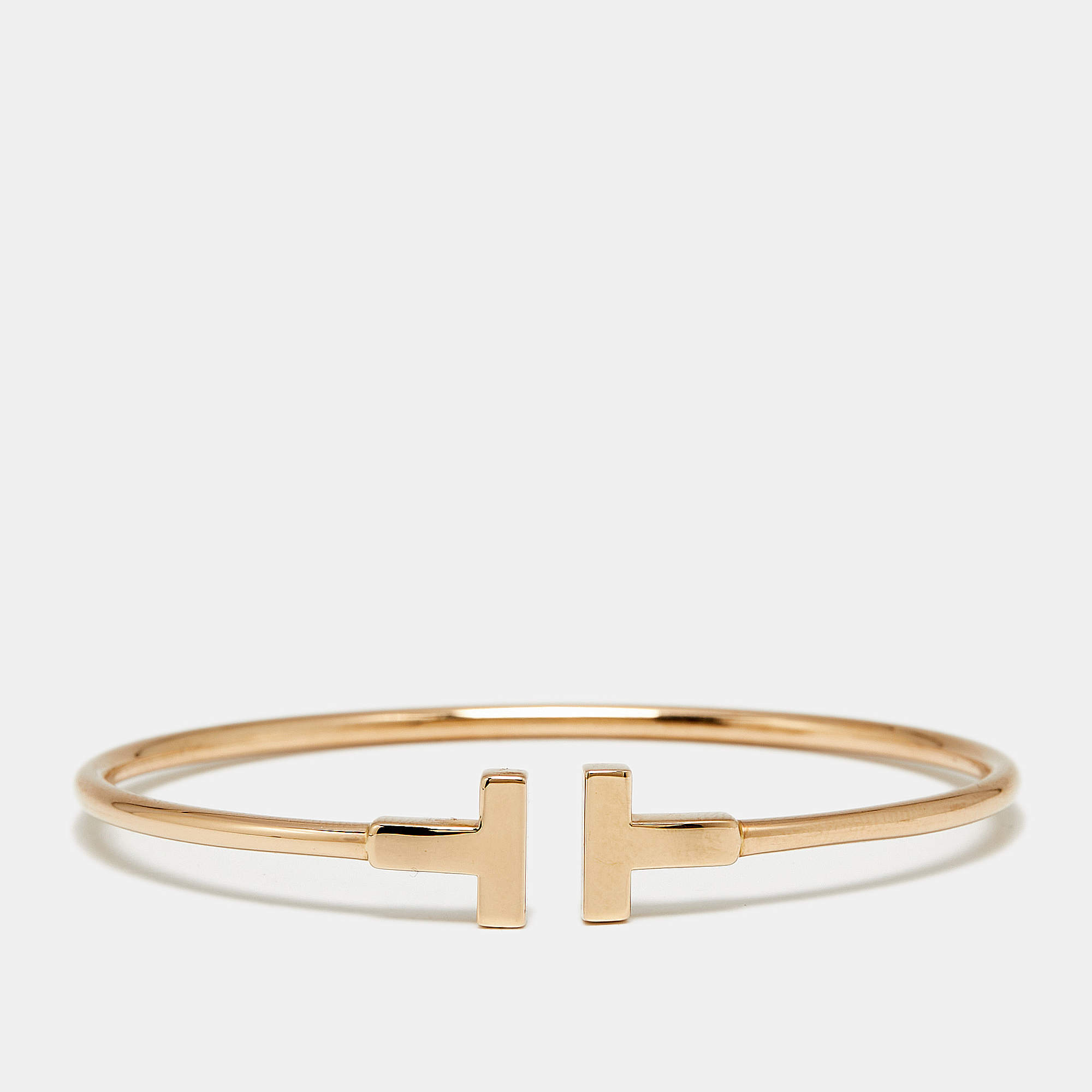 مملوكة مسبقًا سوار تيفاني & كو. تيفاني تي واير 18 ذهب وردي