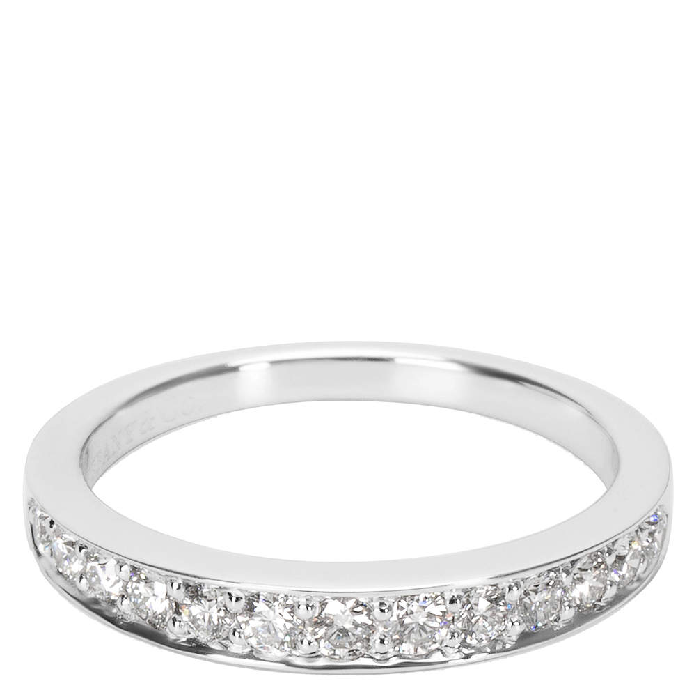 Pre Owned Tiffany & Co. 0.33 CTW Diamond Platinum Band Ring Size 48