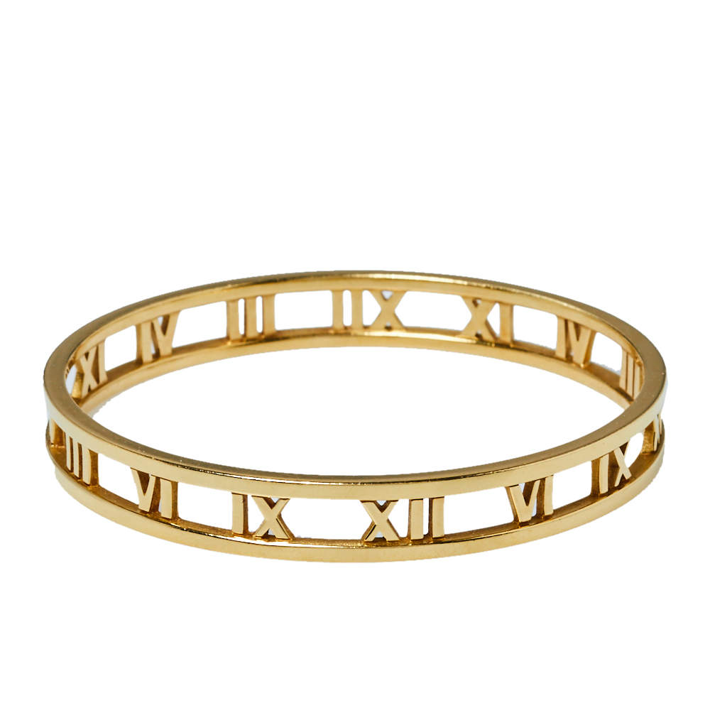 Tiffany & Co. Atlas 18K Yellow Gold Narrow Bangle Bracelet