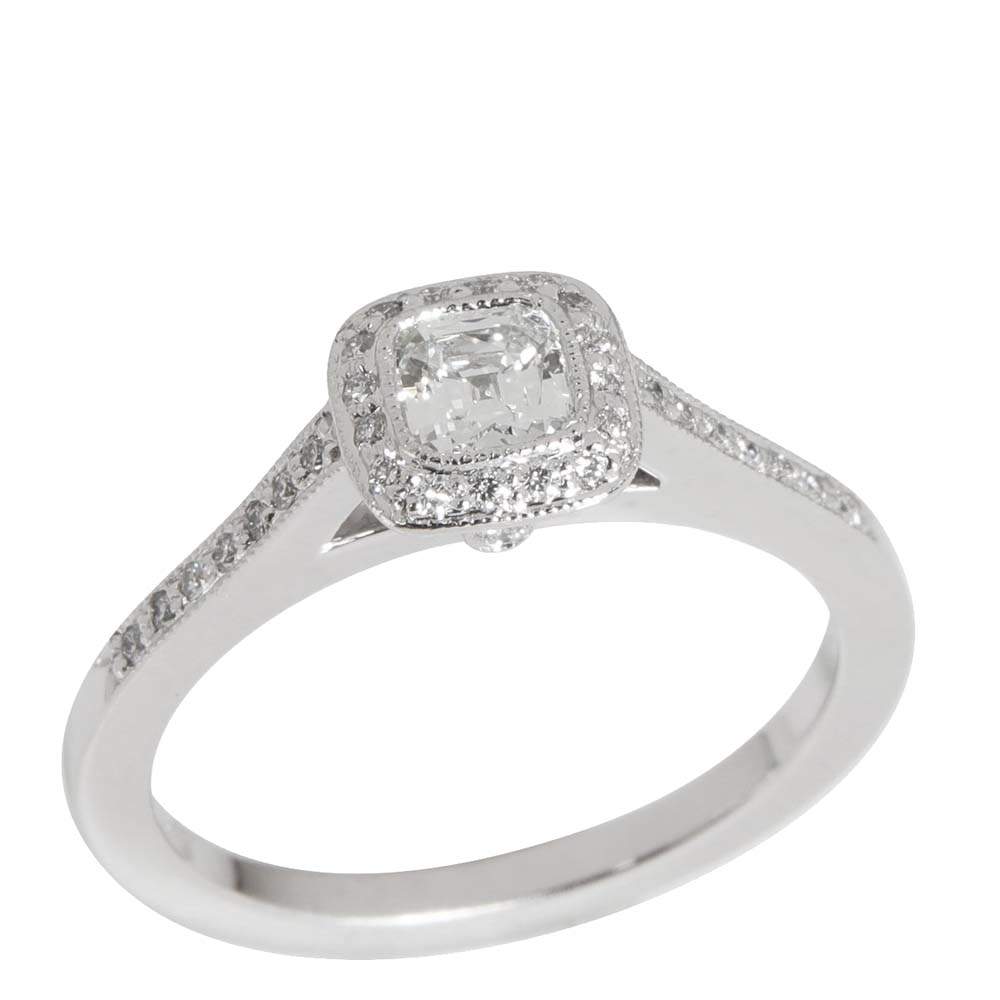 مملوكة مسبقًا Tiffany & Co. Legacy Diamond Engagement Platinum Ring Size EU 51
