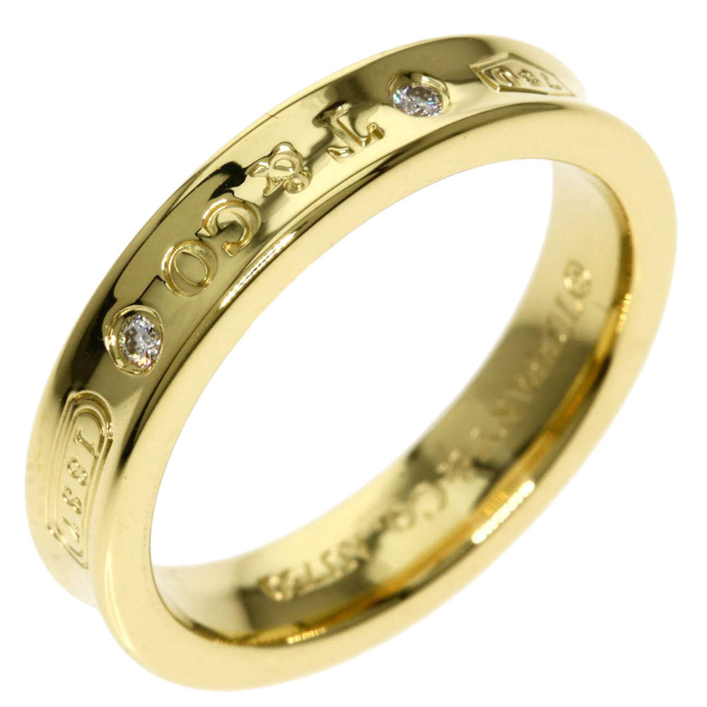 مملوكة مسبقًا Tiffany & Co. 1837 18K Yellow Gold Diamond Ring EU 52