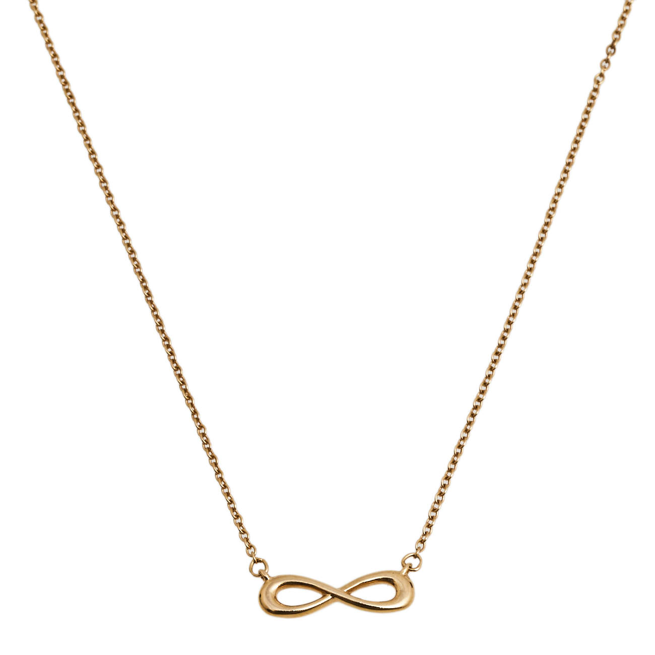Pre Owned Tiffany & Co. Infinity 18K Rose Gold Pendant Necklace