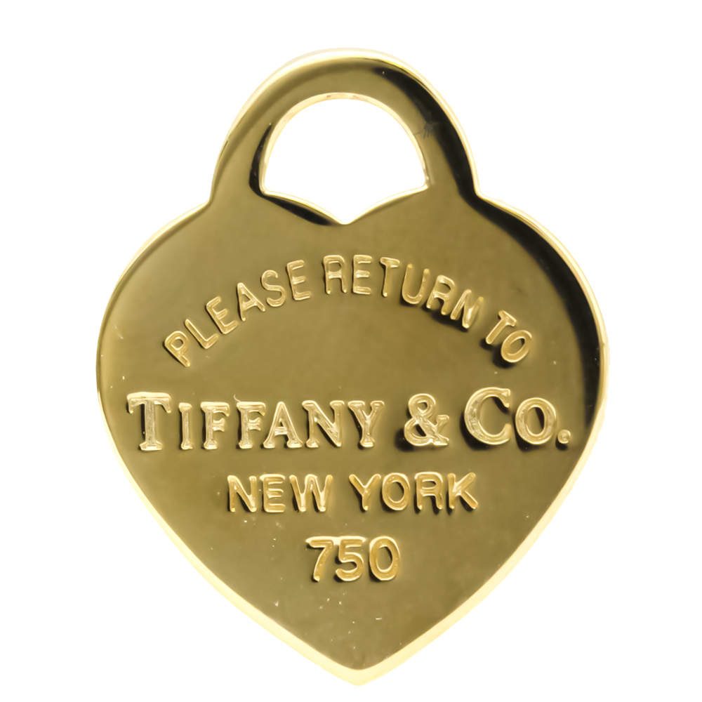 Tiffany & Co. Return To Tiffany Heart Tag 18K Yellow Gold Charms and Pendants