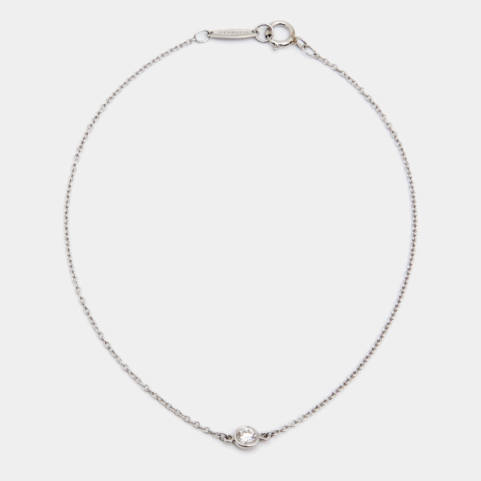 Pre Owned Tiffany & Co. Elsa Peretti Diamond By The Yard Diamond Platinum Link Bracelet